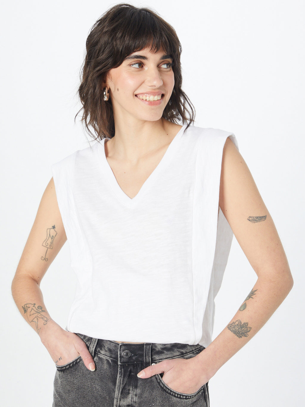 B.young Tanktops Top Dames Beige