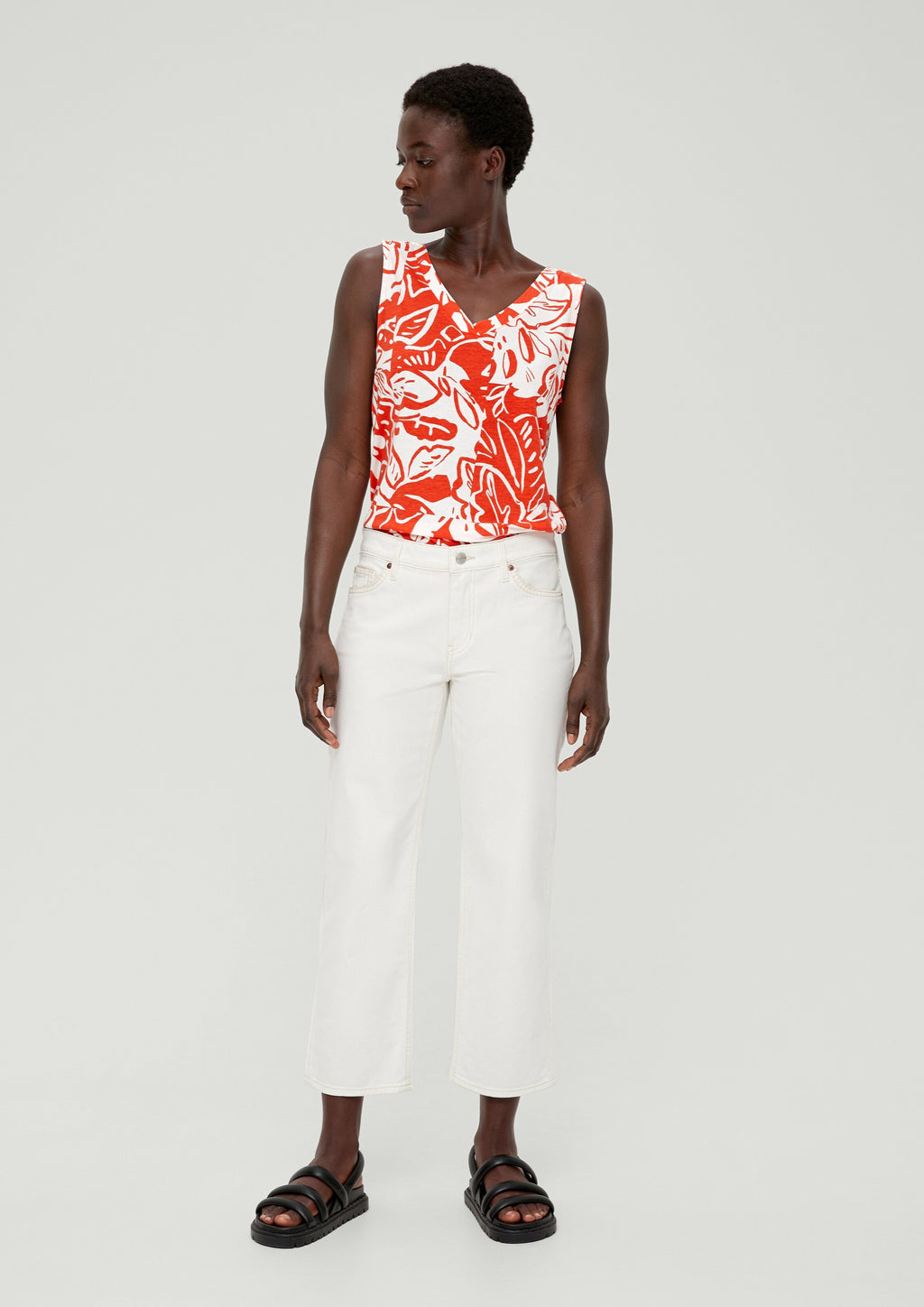 S.Oliver Mouwloze Shirts Top Dames Lichtoranje