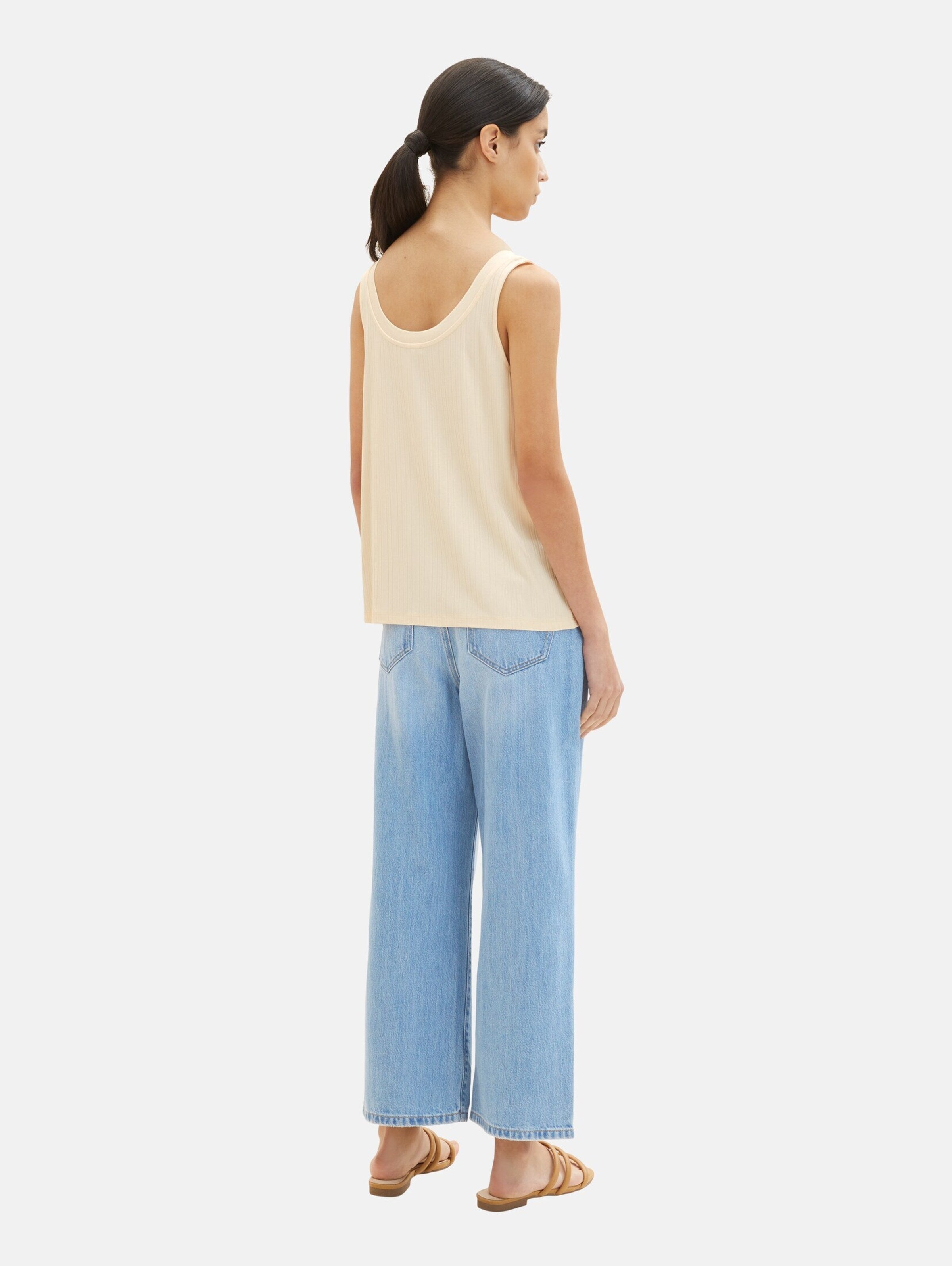 Tom Tailor Tanktops Top Dames Lichtbeige