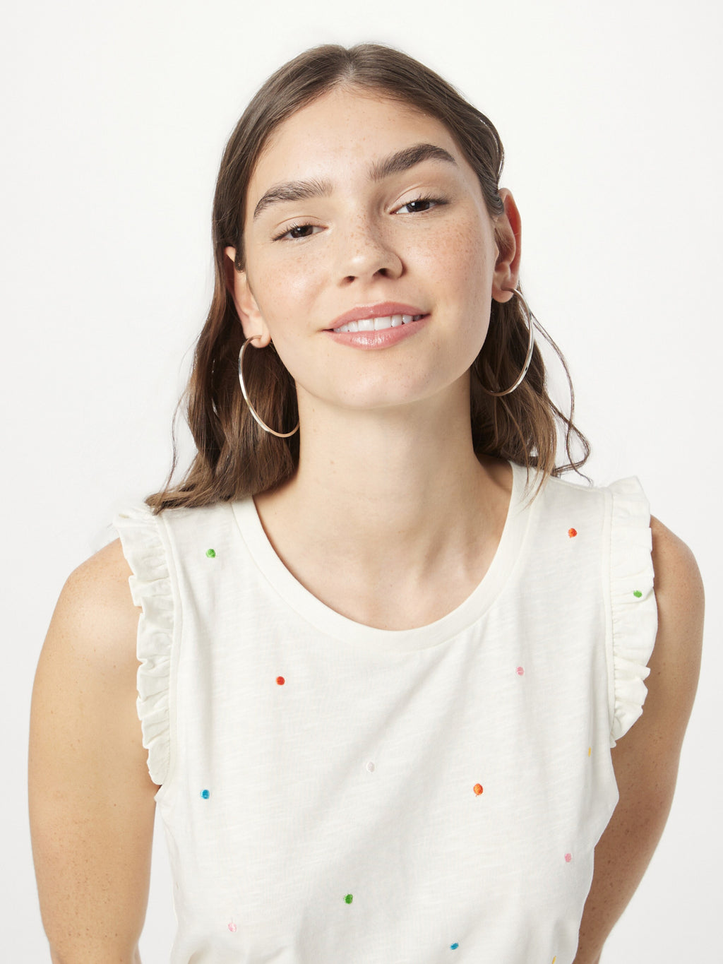  Mouwloze Shirts Top TILDE Dames Wit