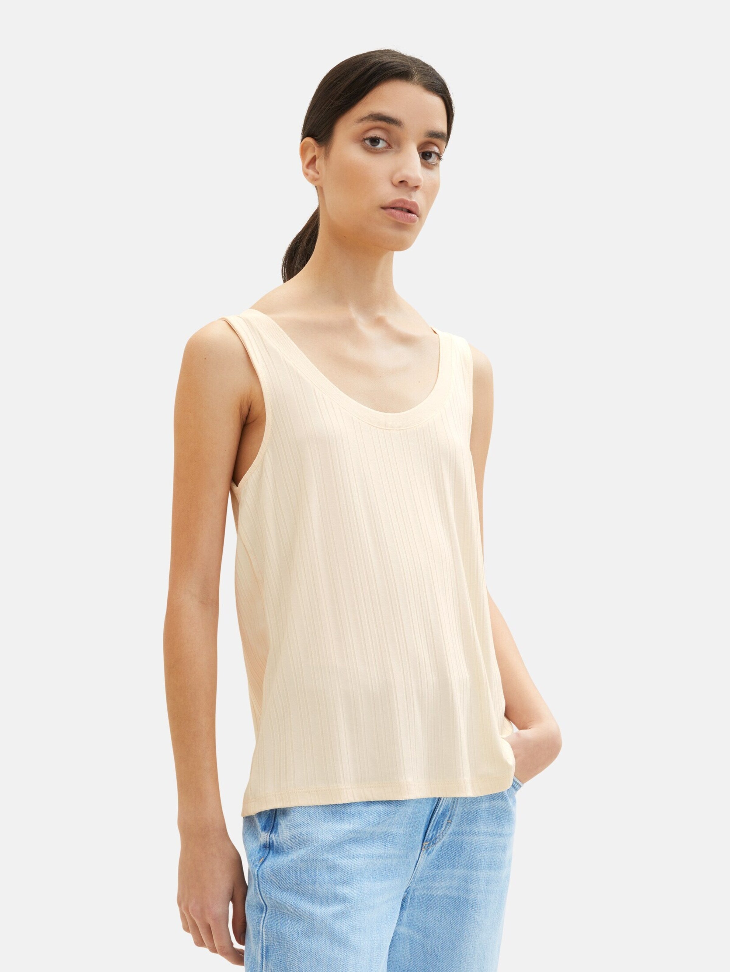Tom Tailor Tanktops Top Dames Lichtbeige