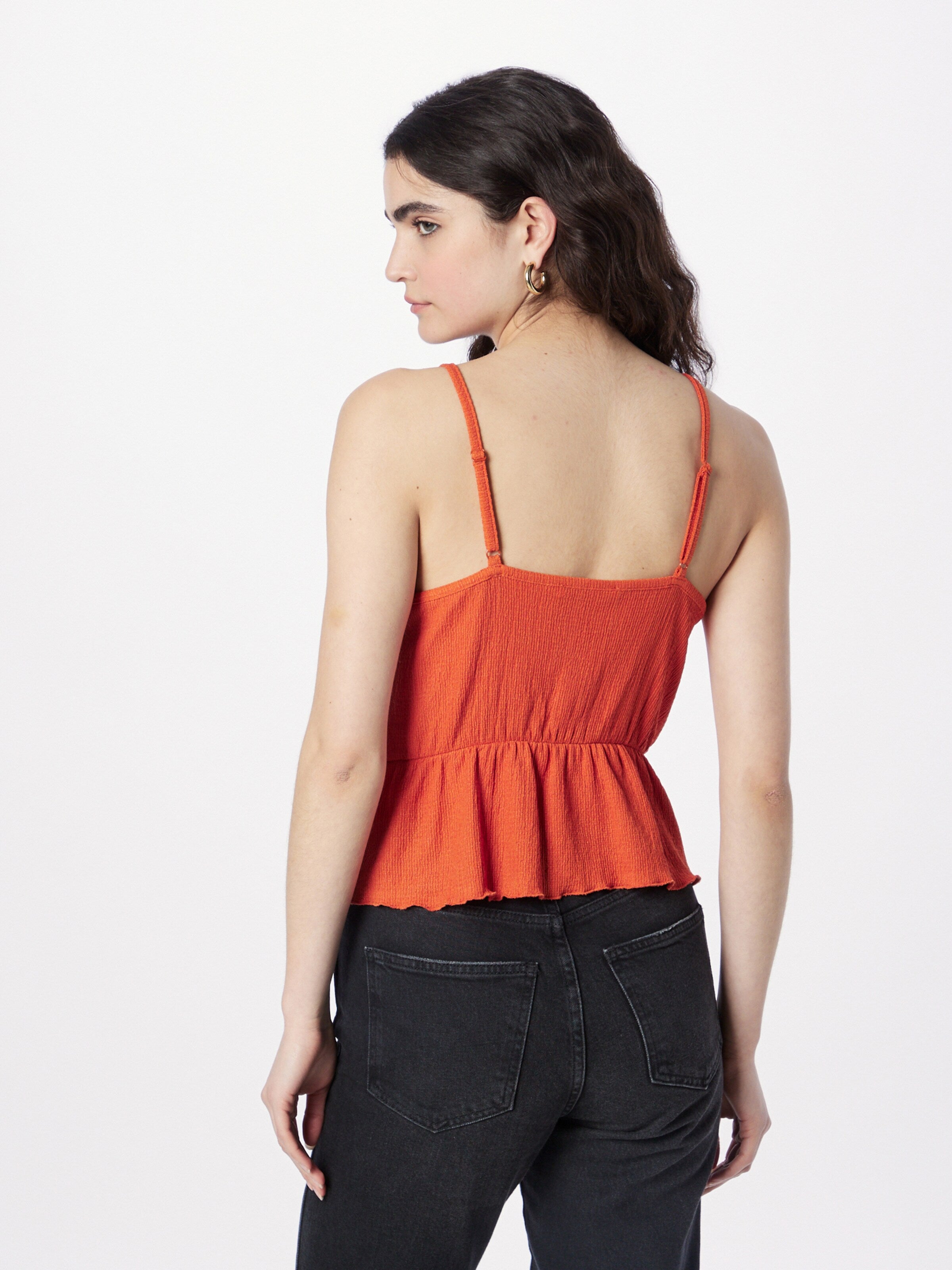 About You Spaghetti Tops Top Maura Dames Oranje