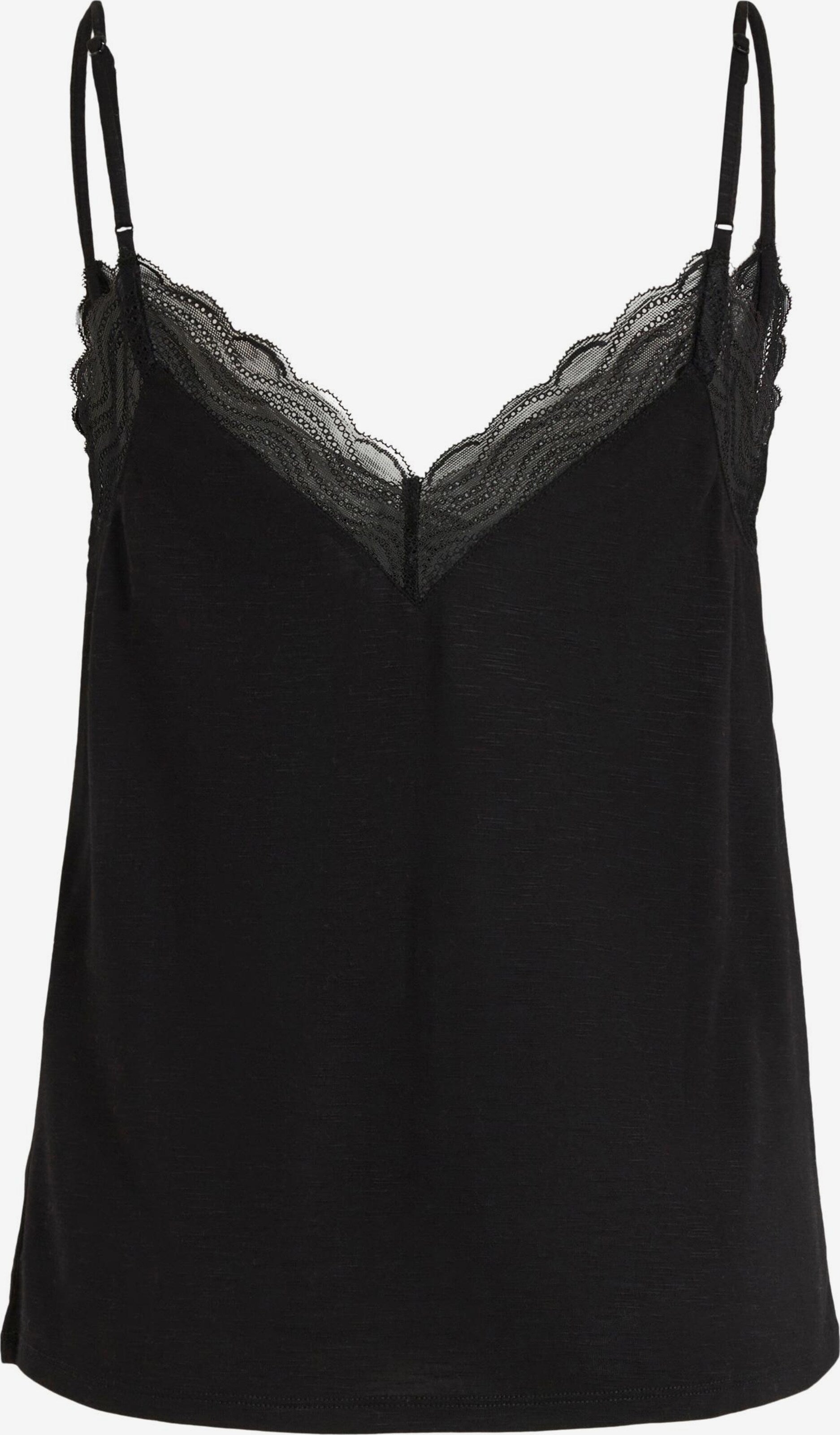 Vila Kanten Tops Top NOEL Dames Zwart