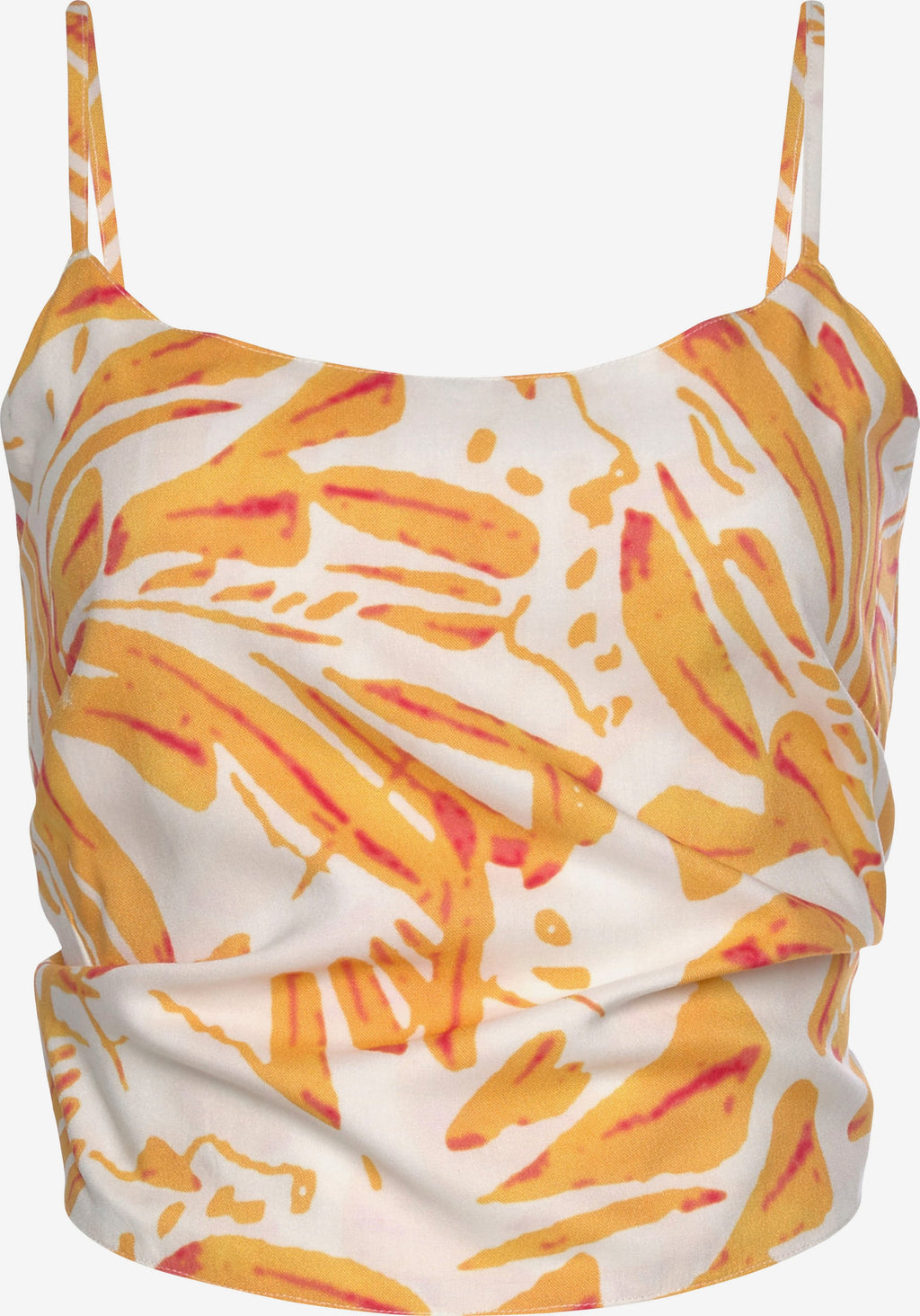 S.Oliver Crop Tops Top Dames Beige / Goudgeel