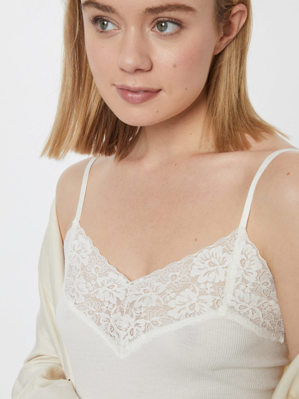 Rosemunde Kanten Tops Top Dames Taupe