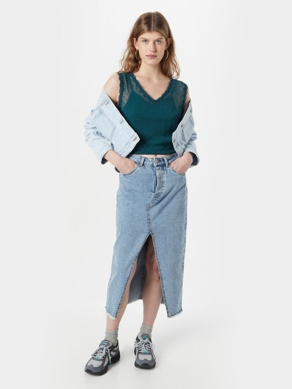 About You Blouse Tops Blouse Marion Dames Donkergroen