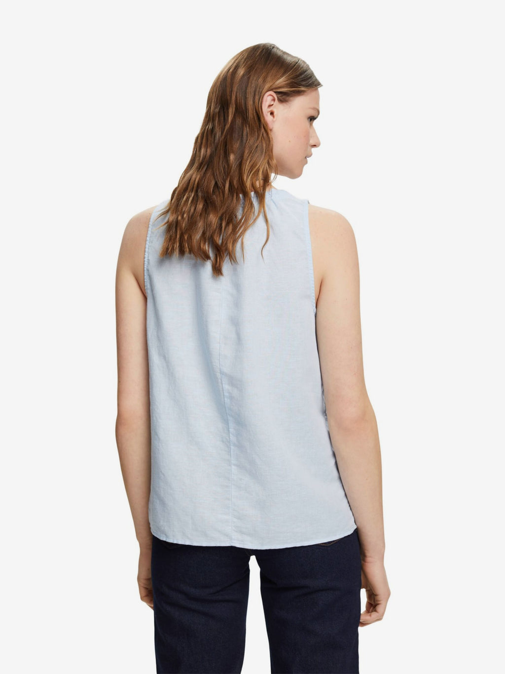 ESPRIT Blouse Tops Blouse Dames Pastelblauw
