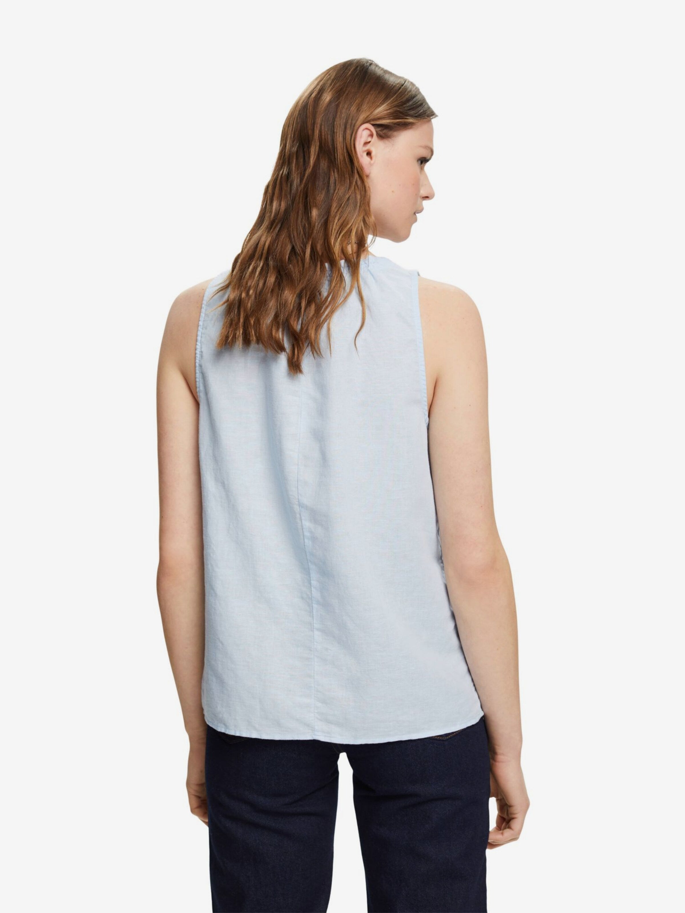 ESPRIT Blouse Tops Blouse Dames Pastelblauw