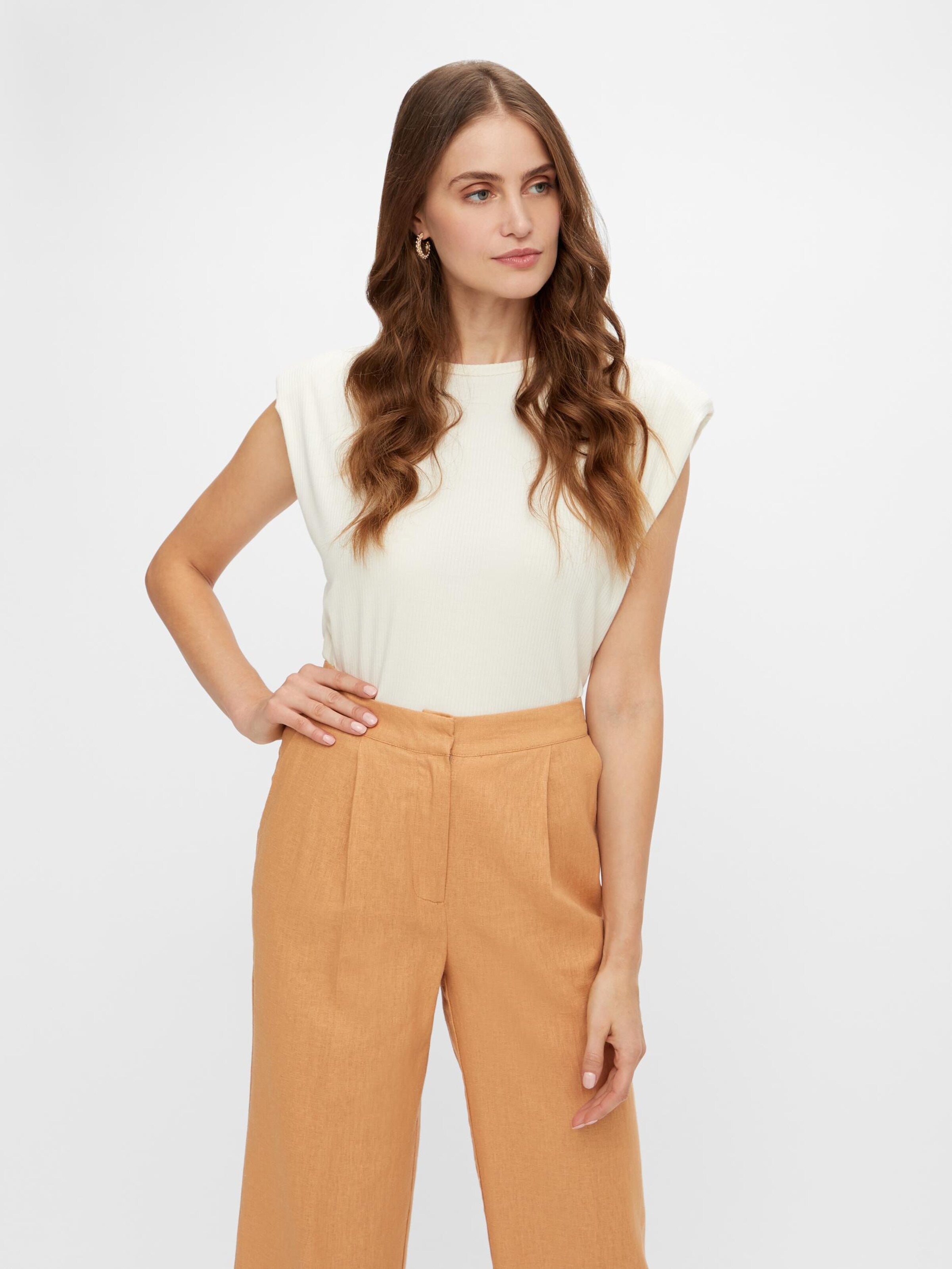  Mouwloze Shirts Top Elle Dames Wit