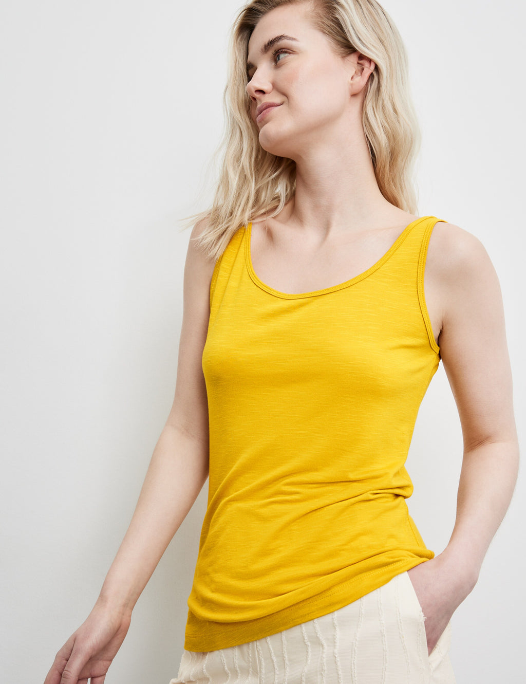 Taifun Tanktops Top Dames Geel