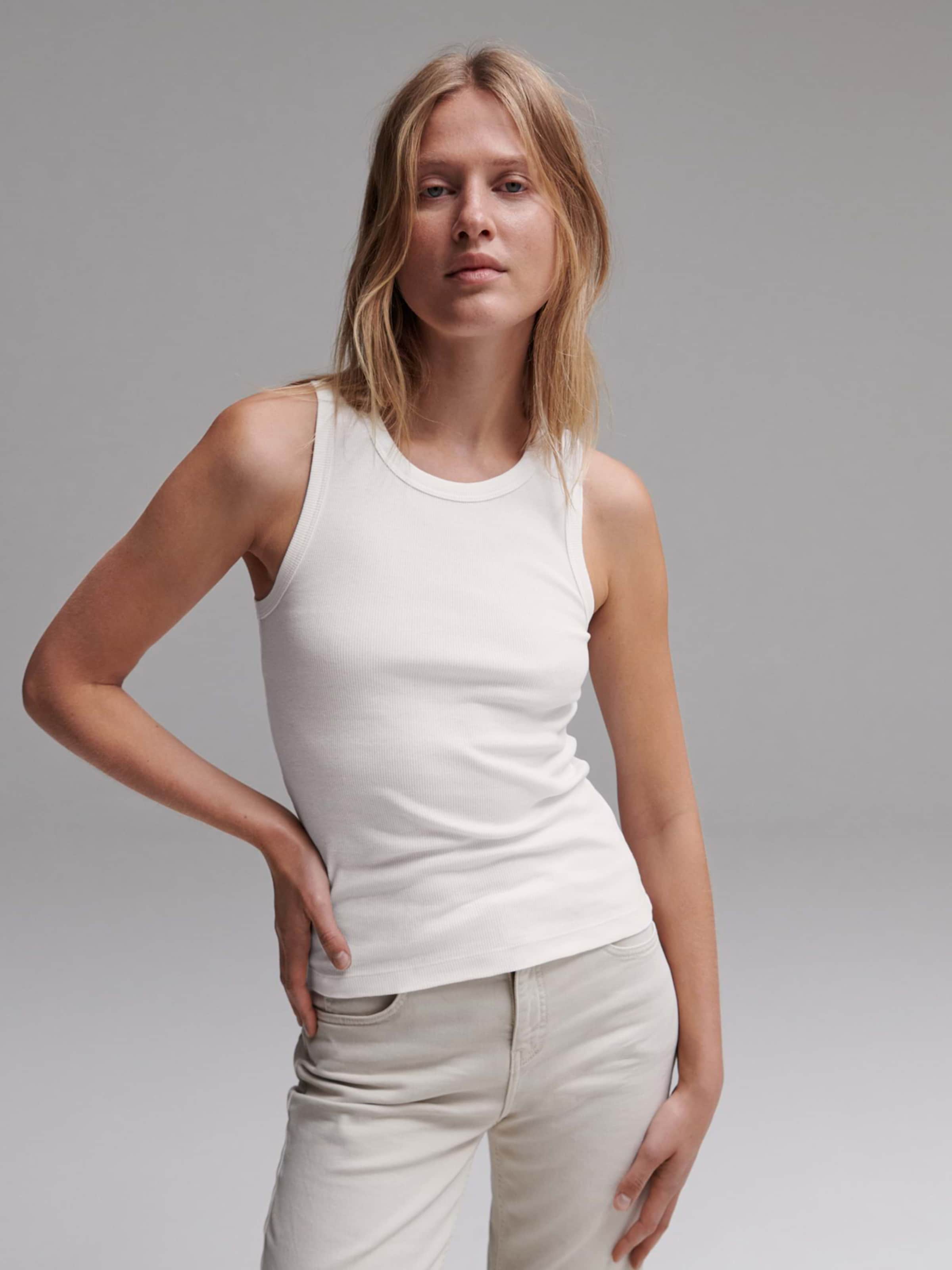 OPUS Mouwloze Shirts Top Ilesso Dames Wit