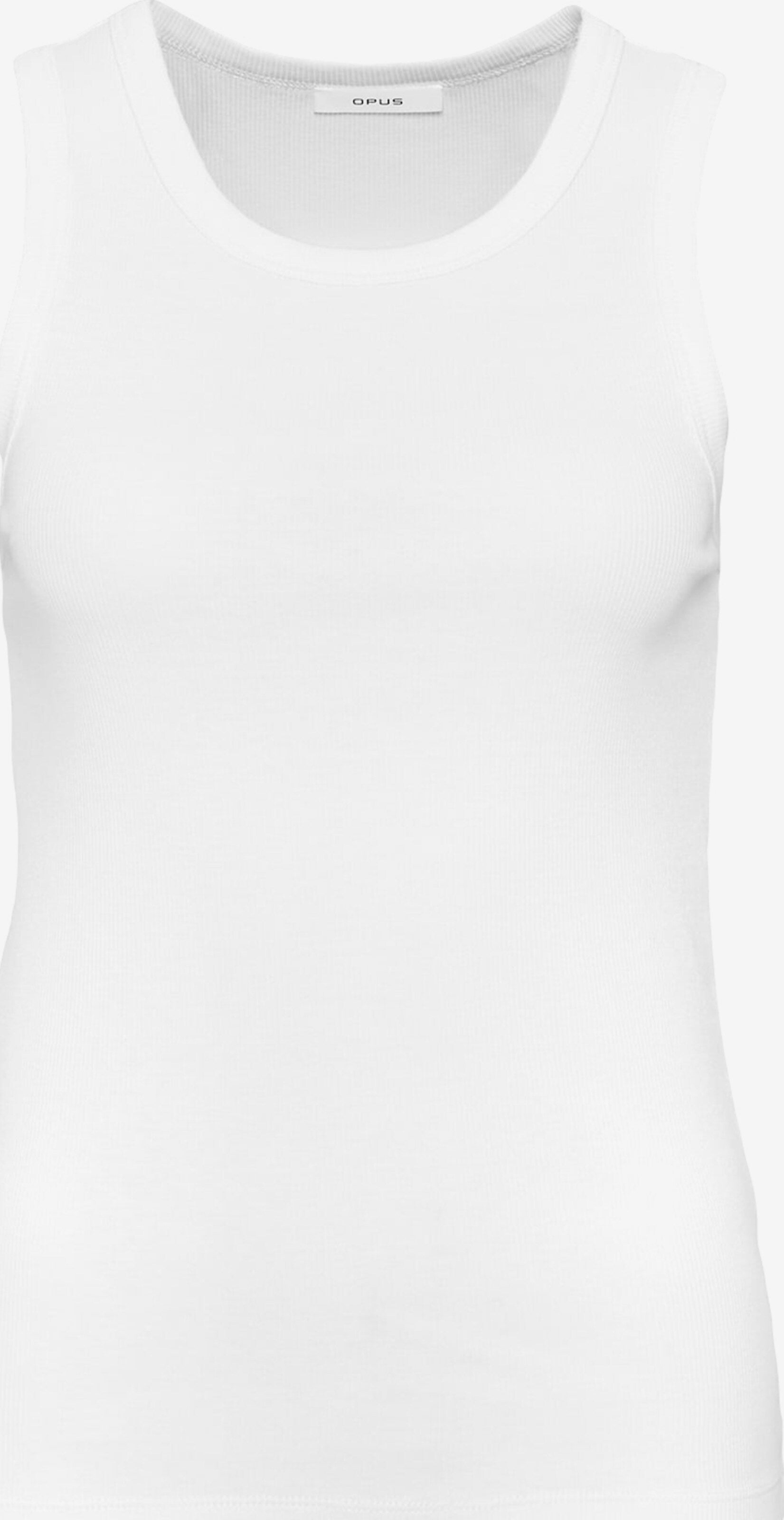 OPUS Mouwloze Shirts Top Ilesso Dames Wit
