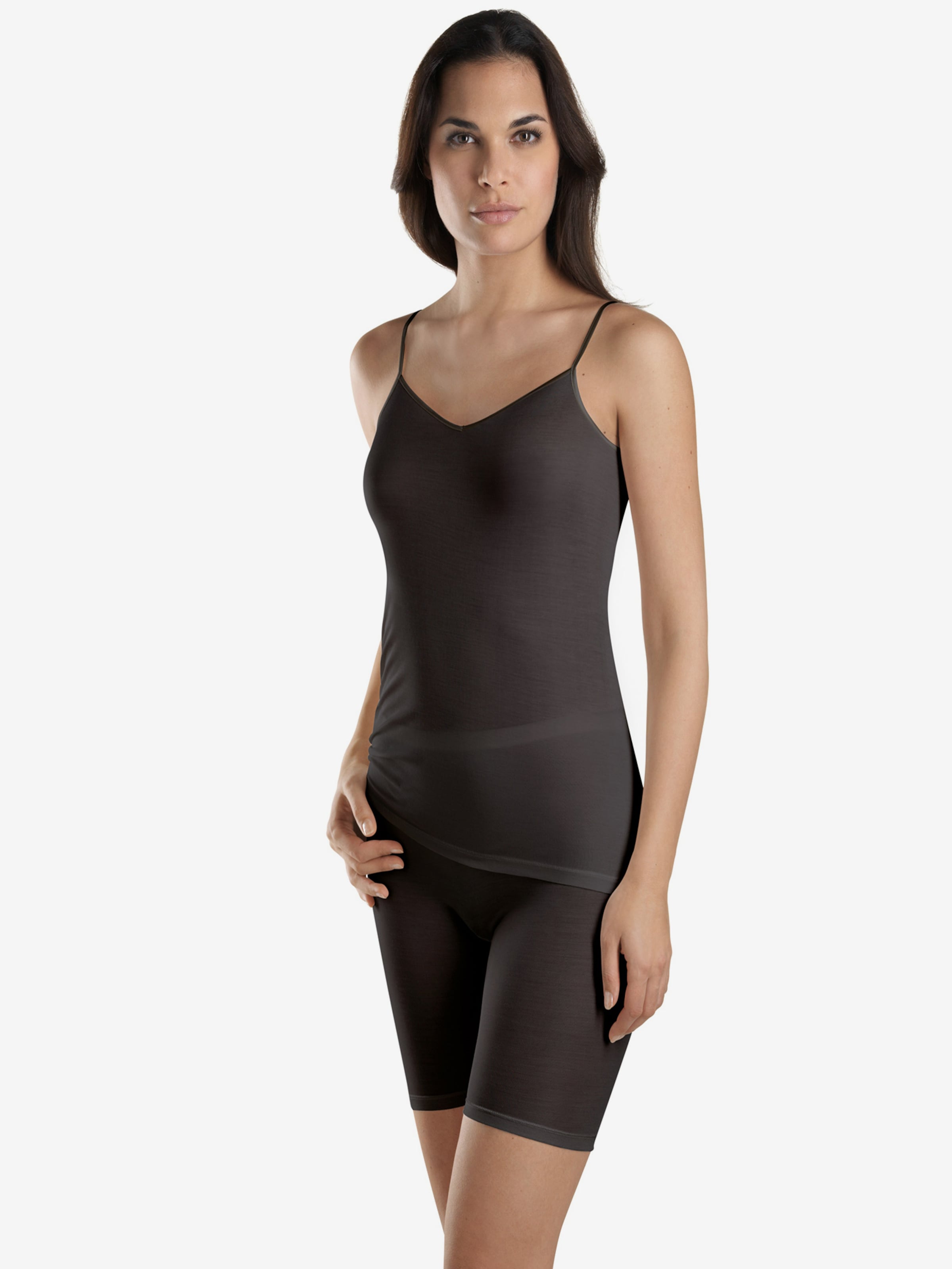 HANRO Spaghetti Tops Top Pure Silk Dames Zwart