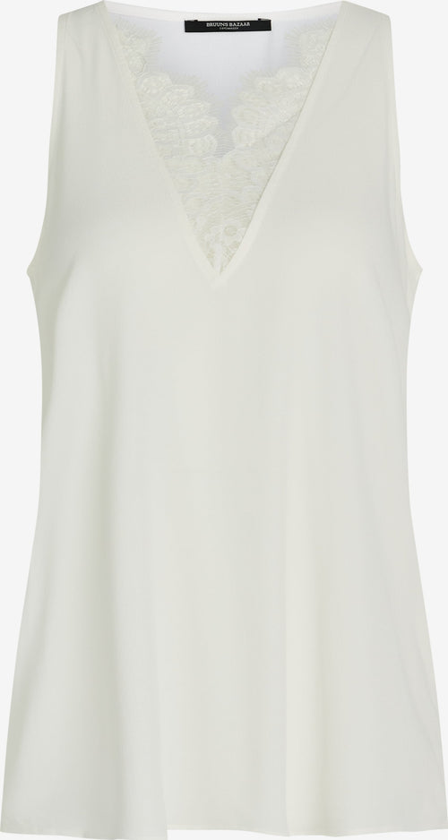Bruuns Bazaar Kanten Tops Top Karlie Dames Natuurwit