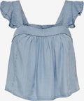 ONLY Blouse Tops Blouse Boho Dames Lichtblauw
