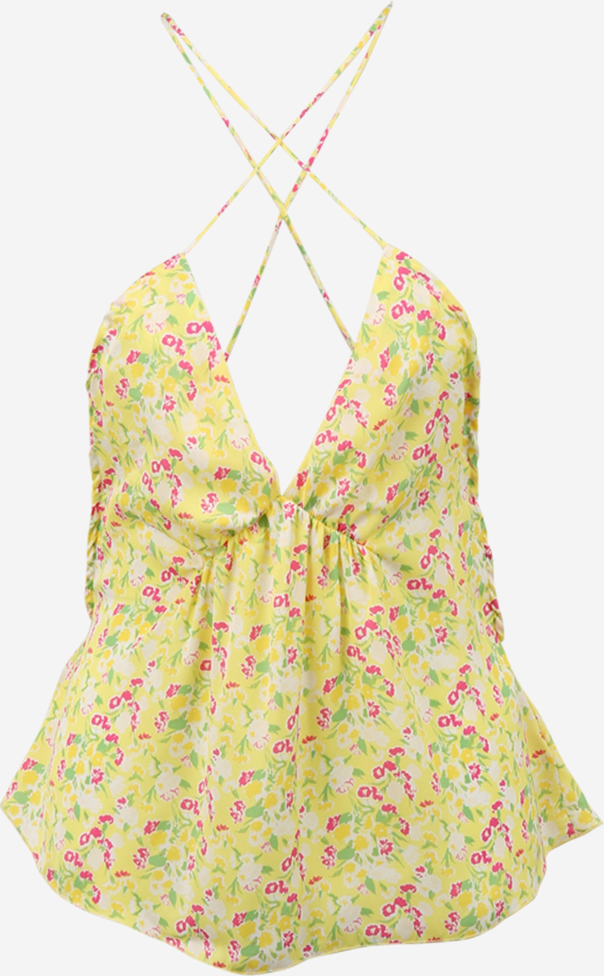 FREE PEOPLE Spaghetti Tops Top GARDENIA Dames Geel