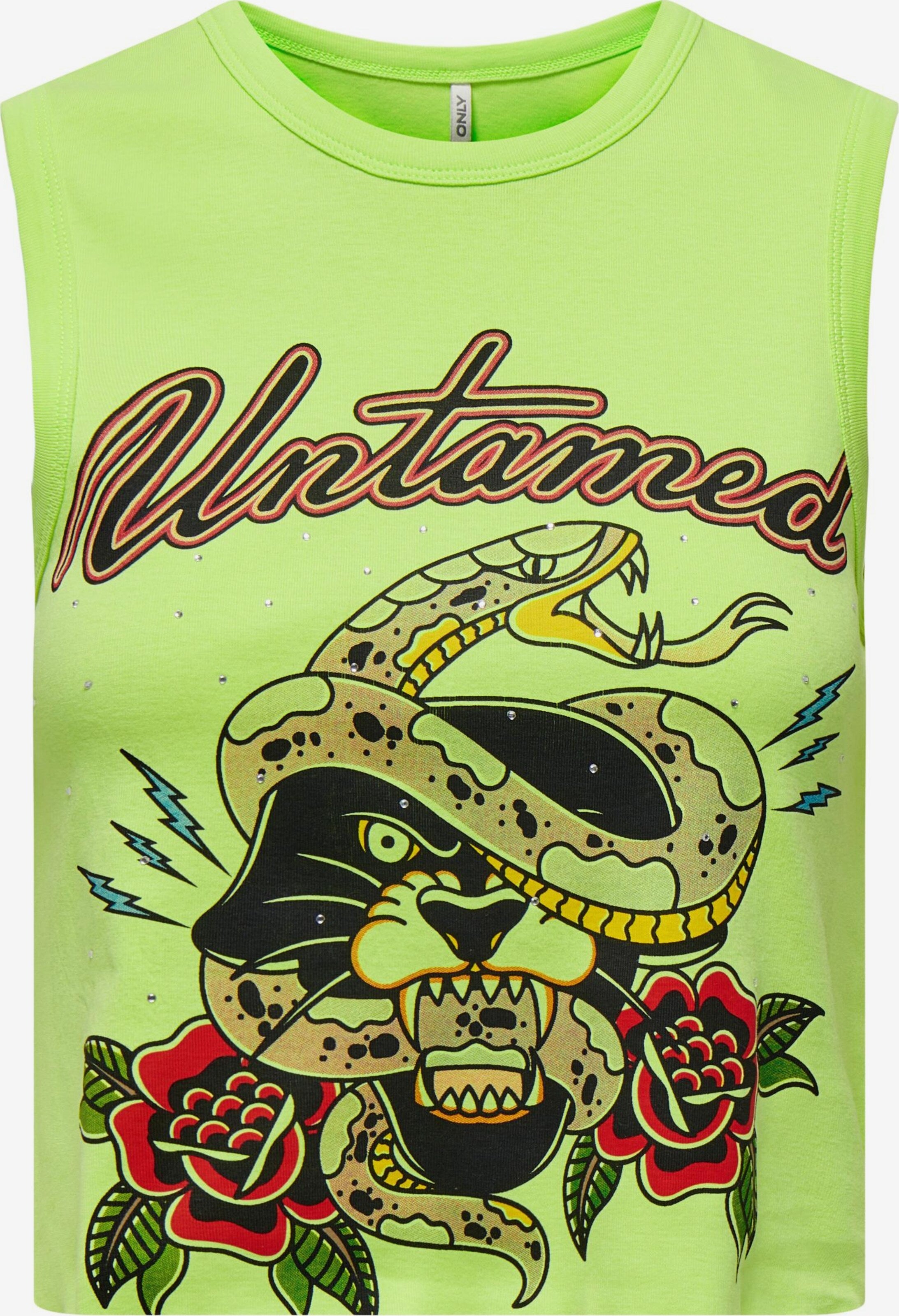 ONLY Mouwloze Shirts Top HANNA Dames Neongroen