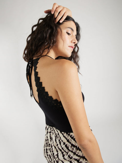 About You Kanten Tops Top Alexis Dames Zwart