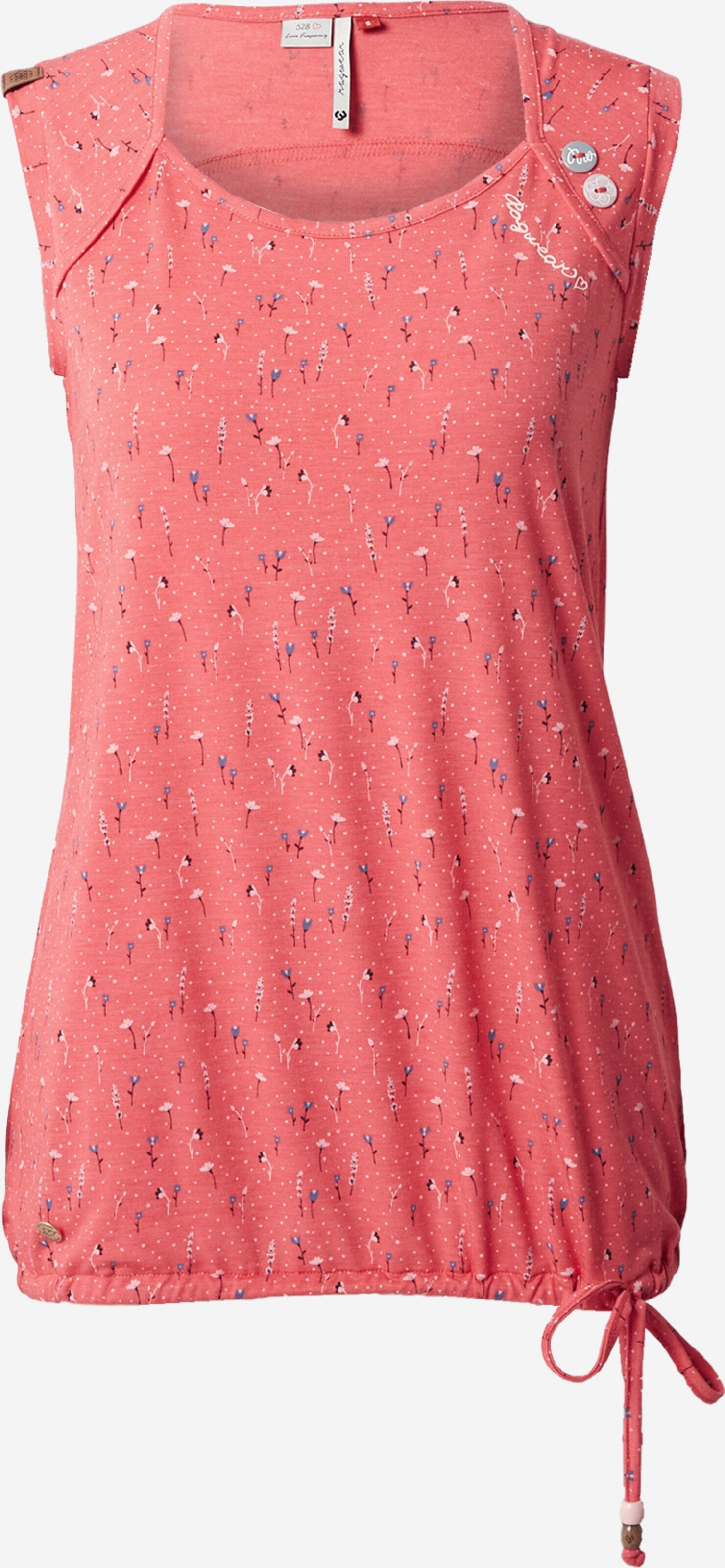Ragwear Mouwloze Shirts Top MIKKE Dames Pastelrood