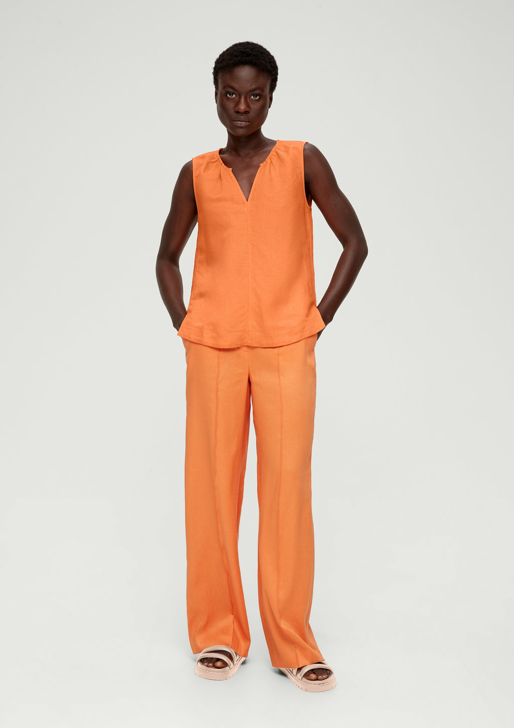 S.Oliver BLACK LABEL Blouse Tops Blouse Dames Abrikoos
