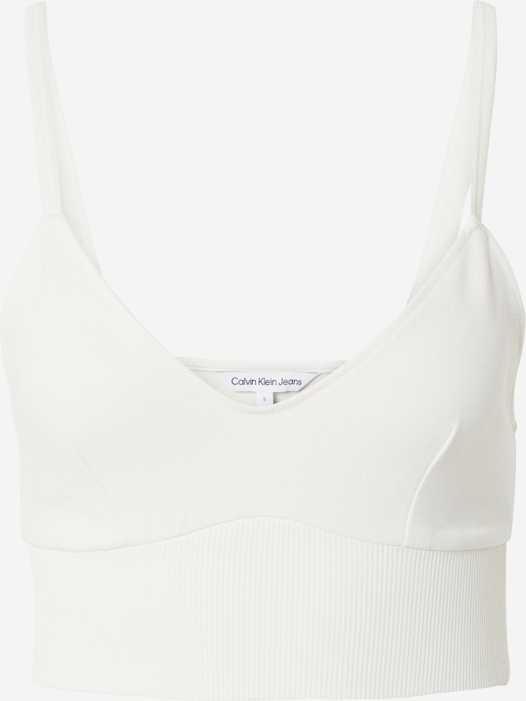 Calvin Klein Jeans Crop Tops Top MILANO Dames Natuurwit