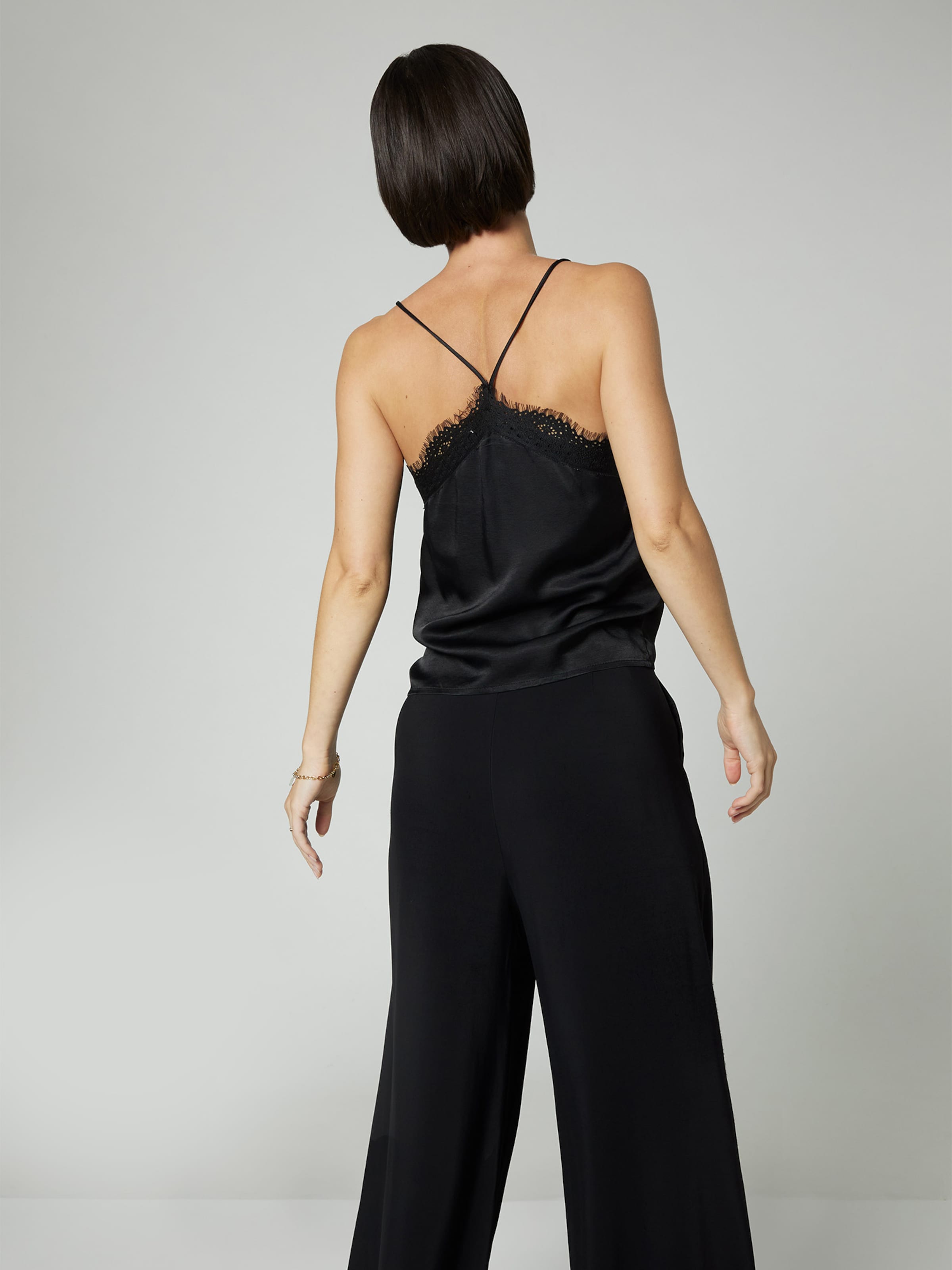  Kanten Tops Top Nathalie Dames Zwart
