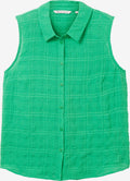 TOM TAILOR Denim Blouse Tops Blouse Dames Grasgroen