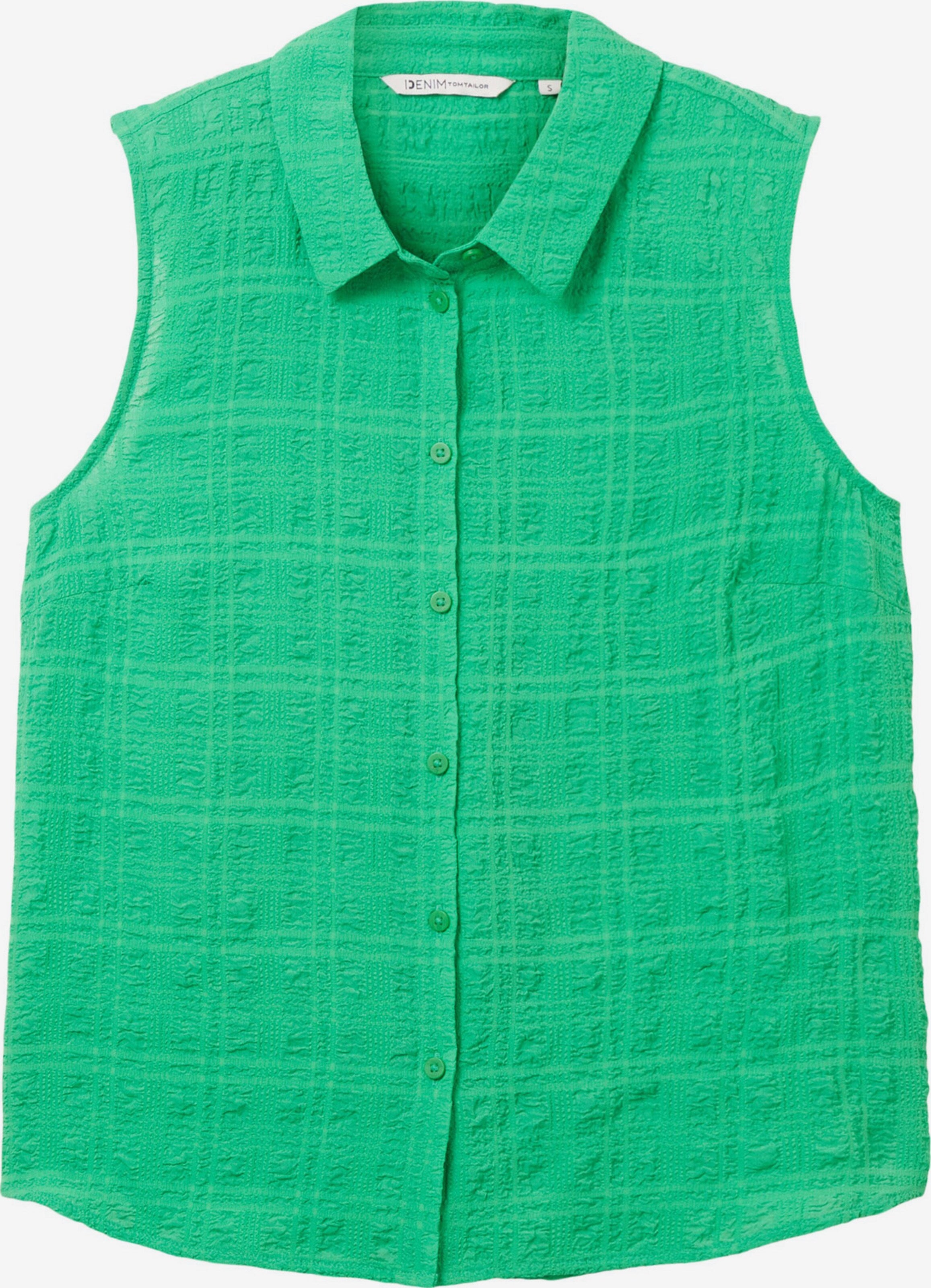 TOM TAILOR Denim Blouse Tops Blouse Dames Grasgroen