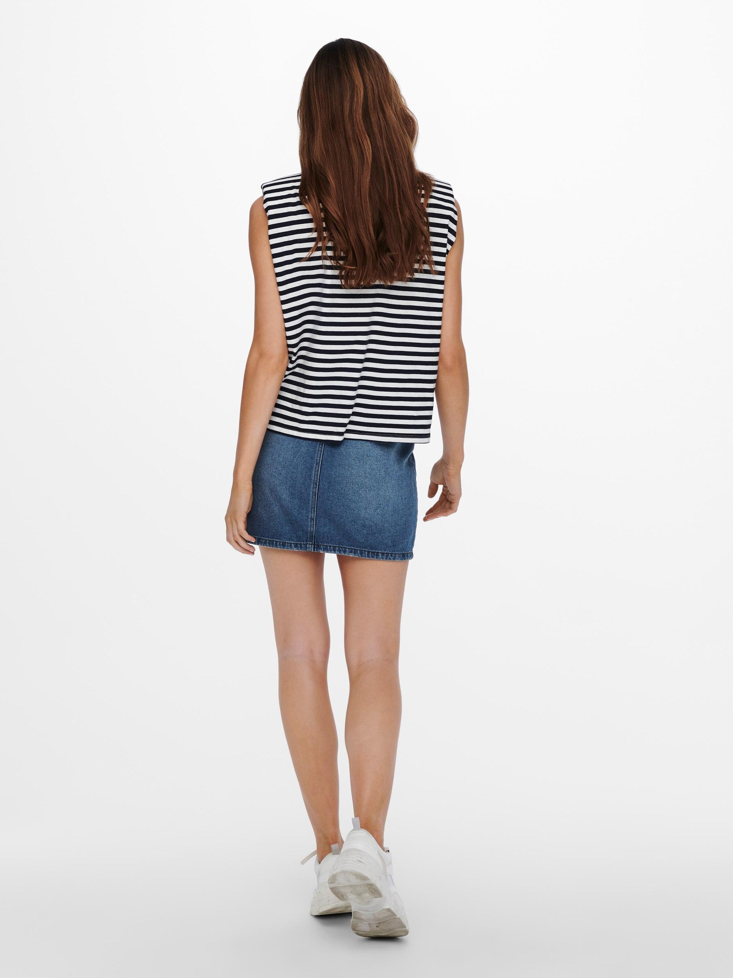 ONLY Tanktops Top Jen Dames Marine / Wit