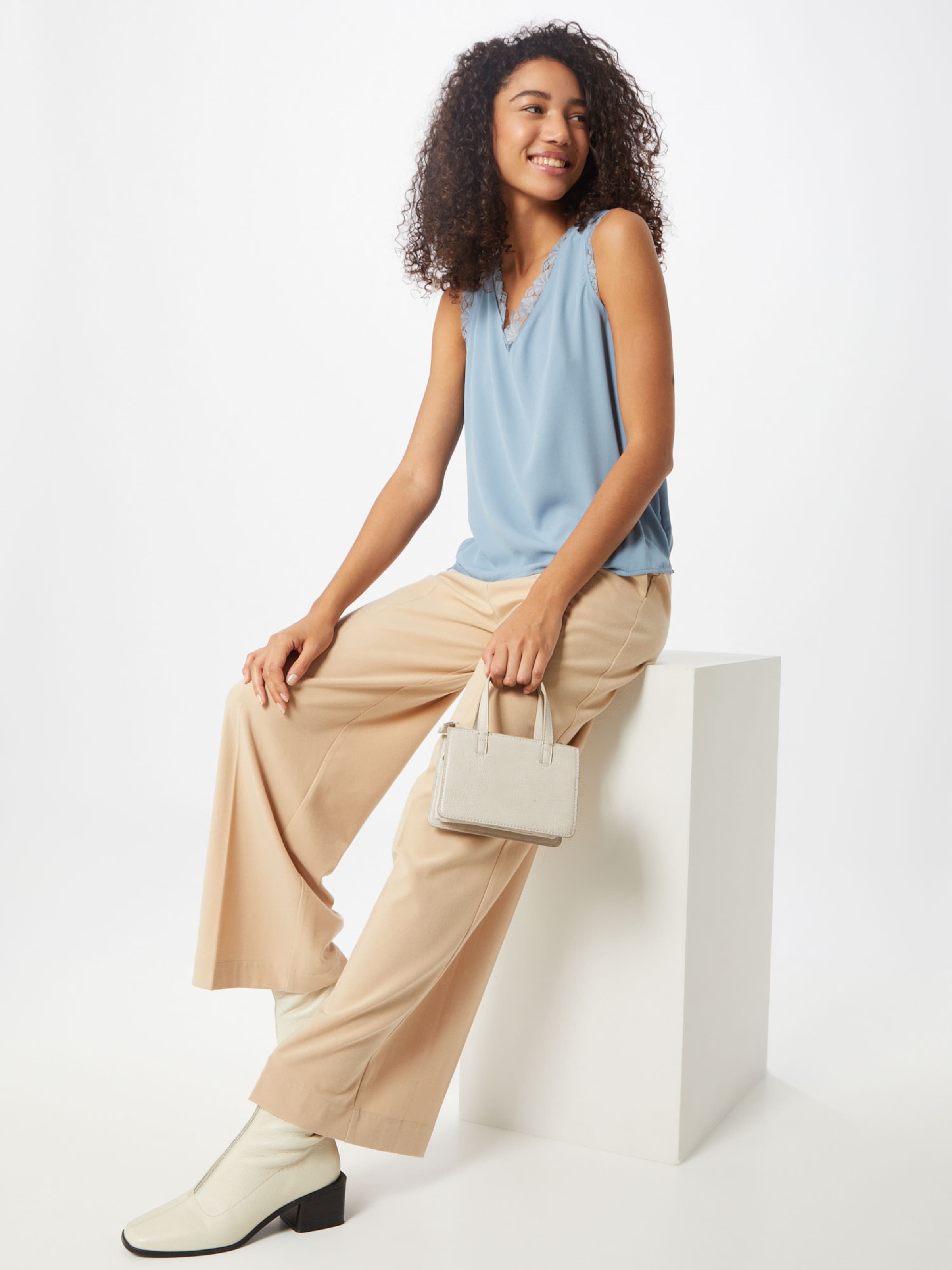 ONLY Kanten Tops Top ONLALICE TOP WVN Dames Blauw