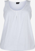 Zizzi Tanktops Top Polly Dames Offwhite
