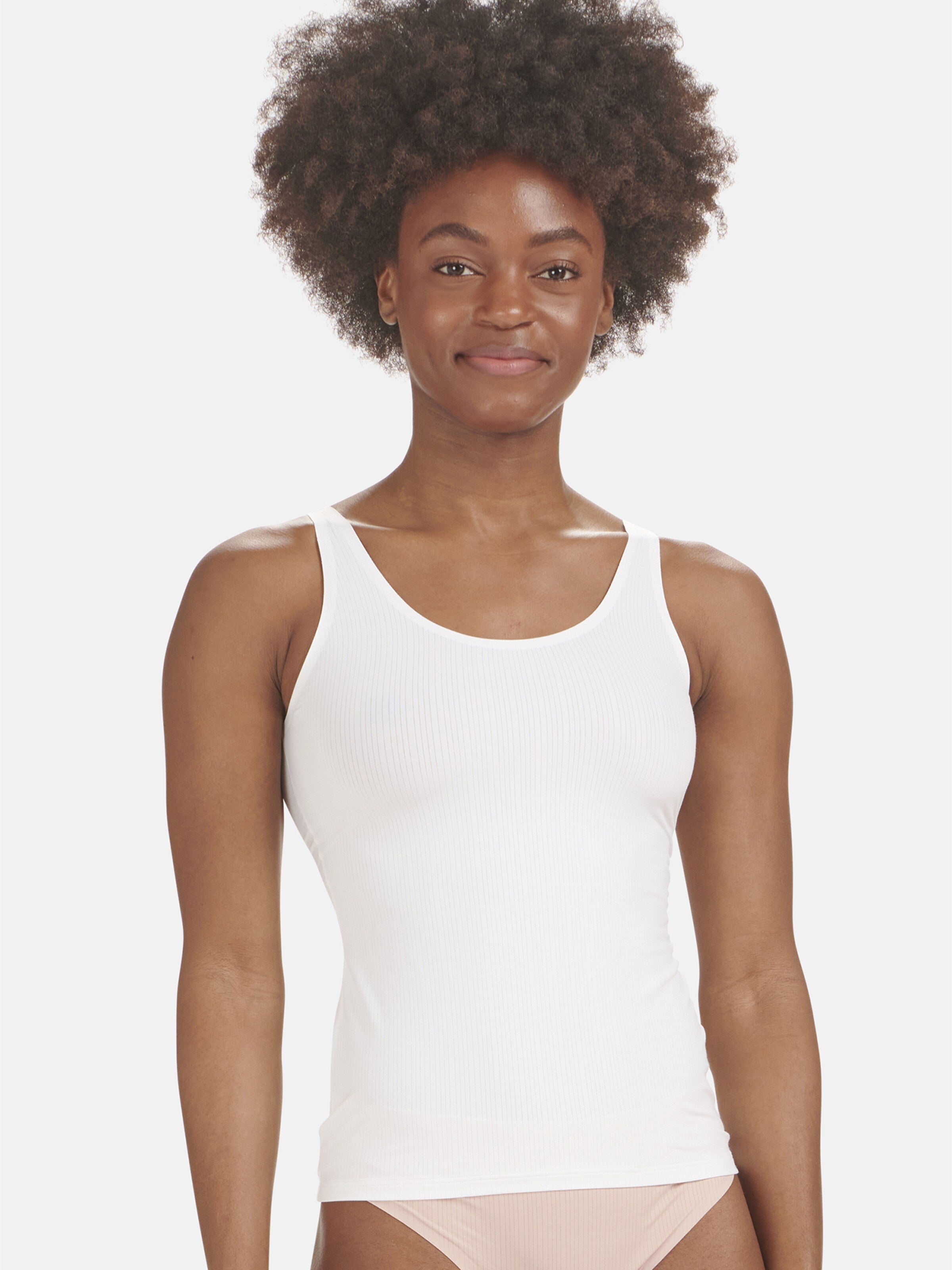 Wolford Tanktops Top Beauty Cotton Dames Parelwit