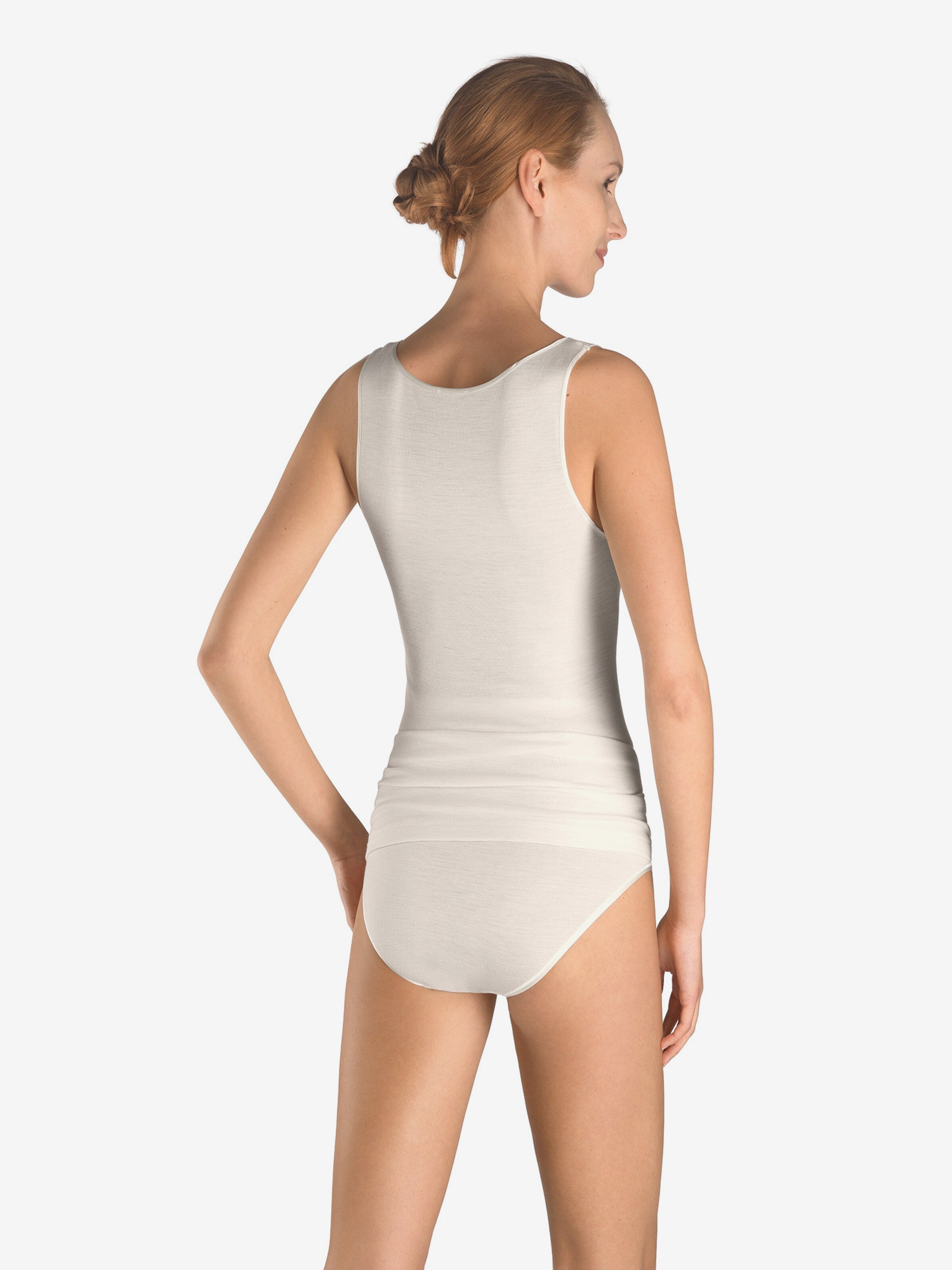 HANRO Tanktops Top Woolen Silk Dames Offwhite