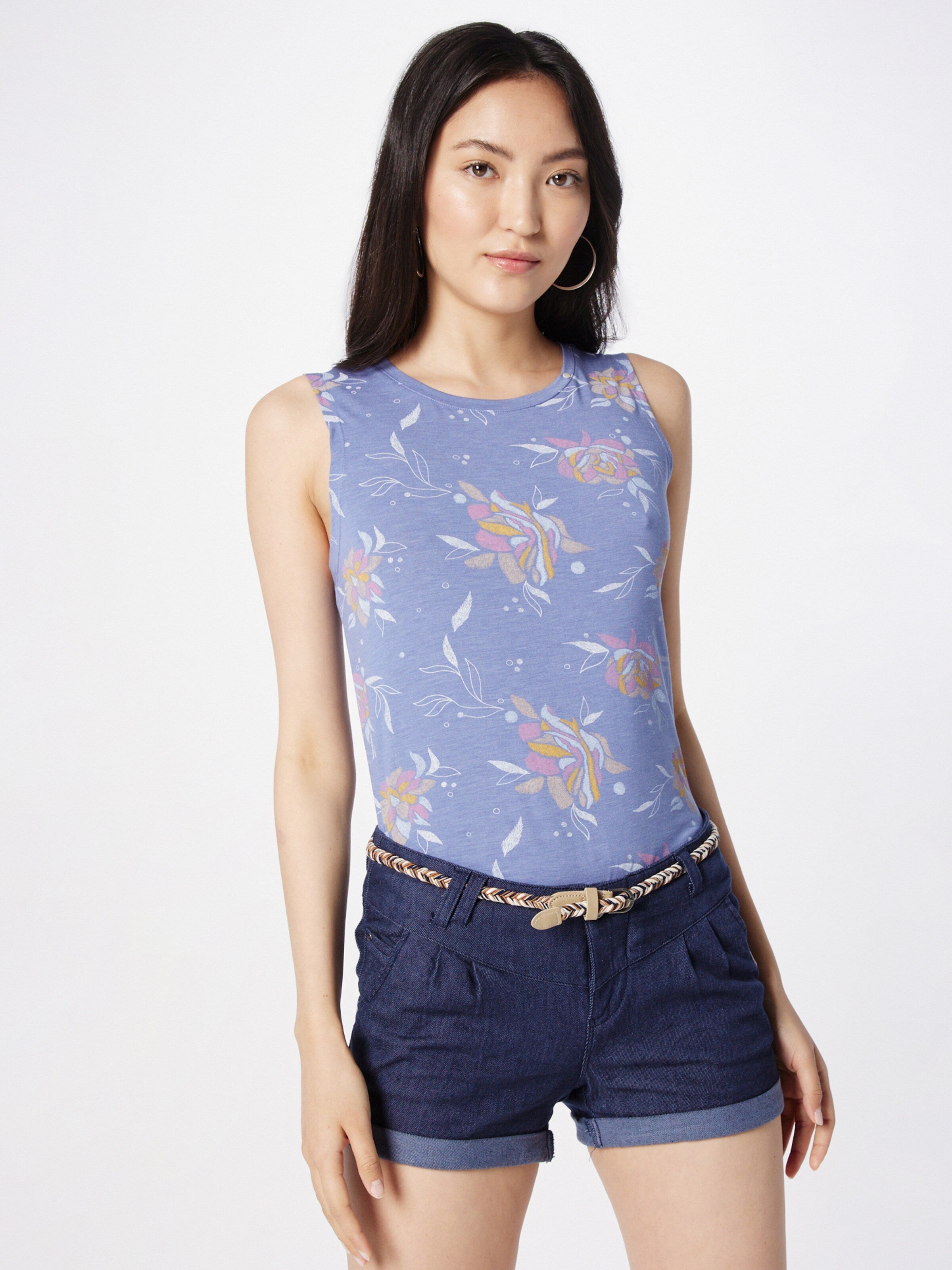 Ragwear Mouwloze Shirts Top VALENCA Dames Lichtblauw