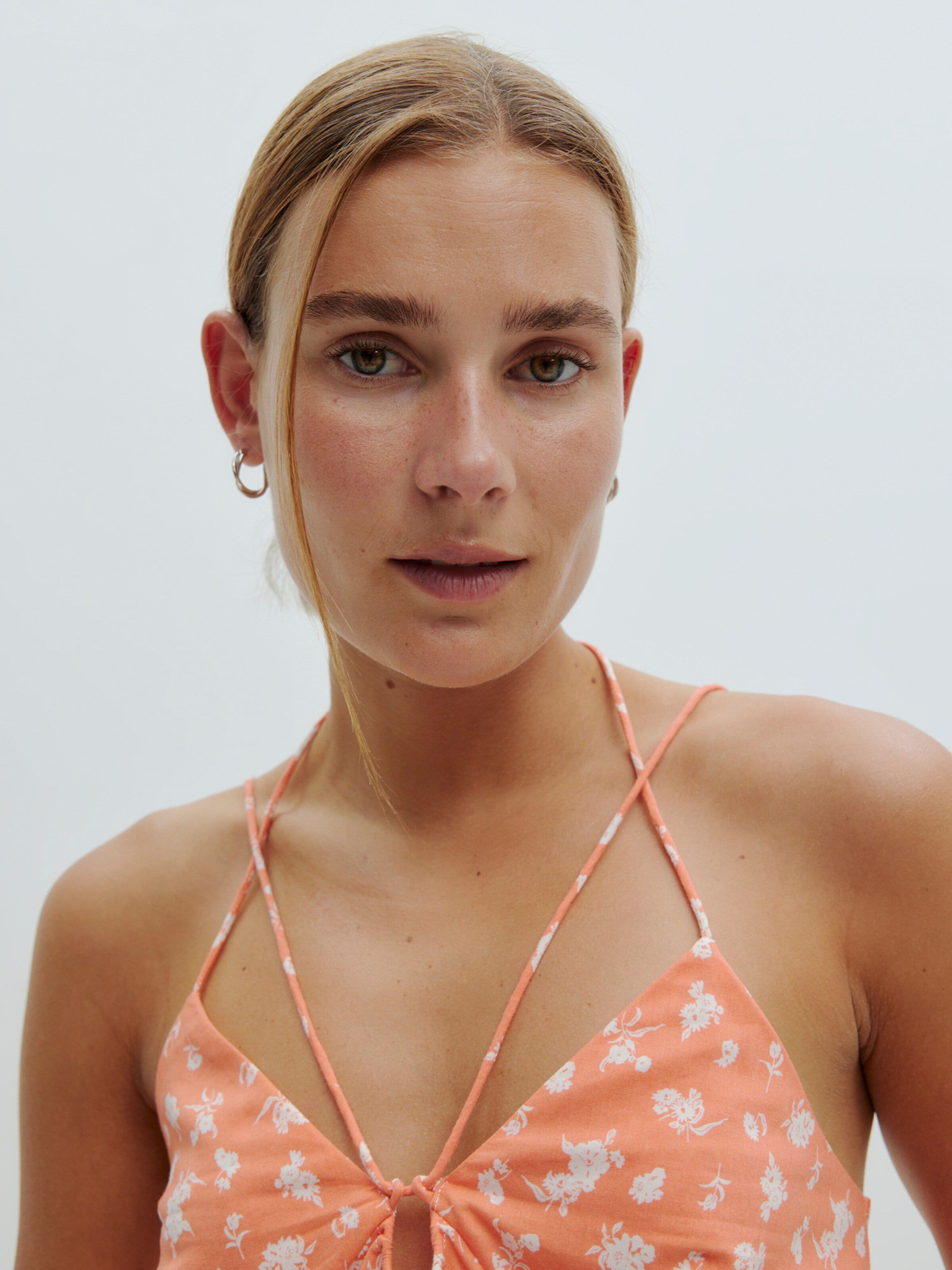 EDITED Uitgaanstops Top Allie Dames Oranje Gemêleerd