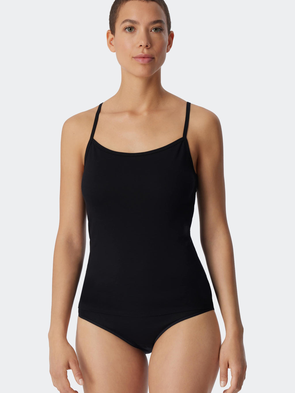  Spaghetti Tops Top Uncover Dames Zwart