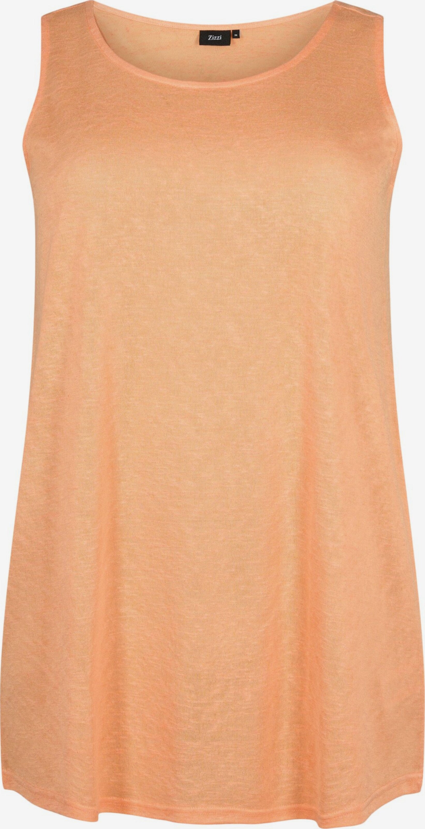 Zizzi Mouwloze Shirts Top MAMIA Dames Oranje
