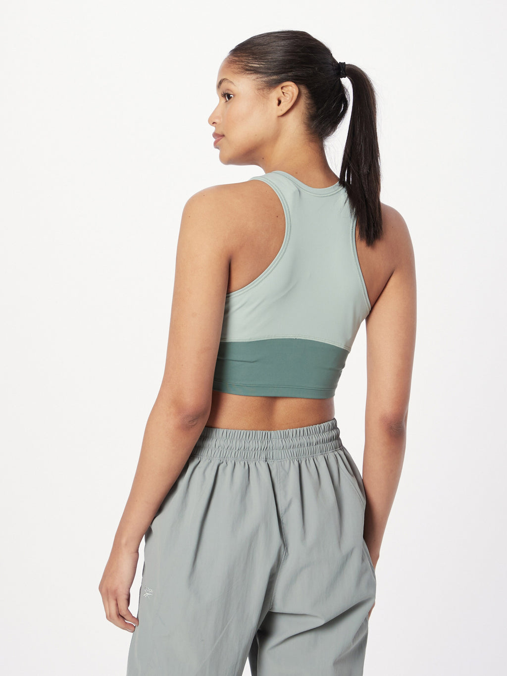 On Crop Tops Top Dames Rookgrijs