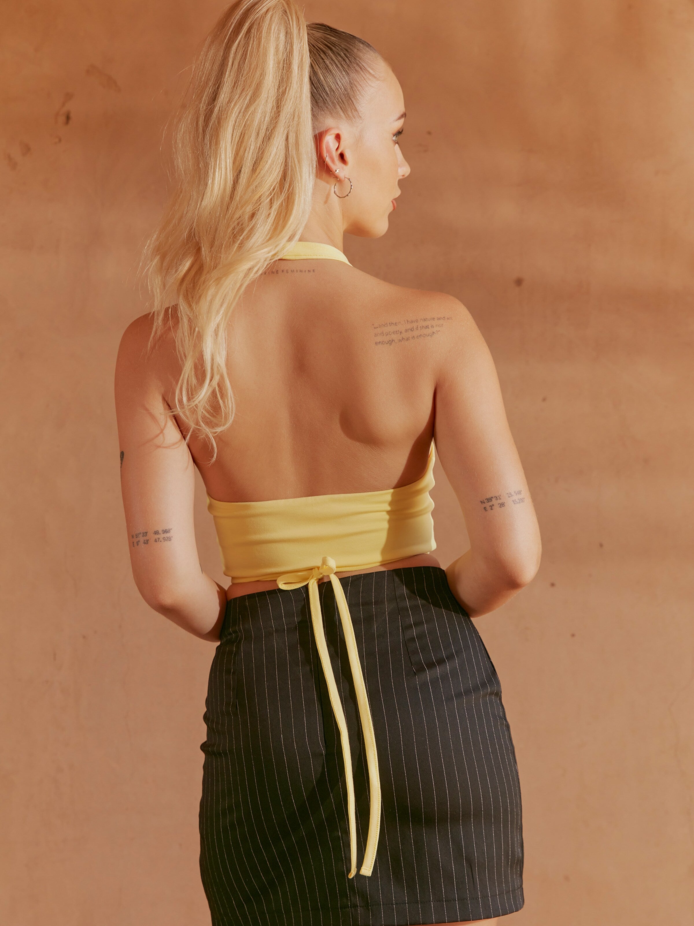  Crop Tops Top Ayla Dames Geel