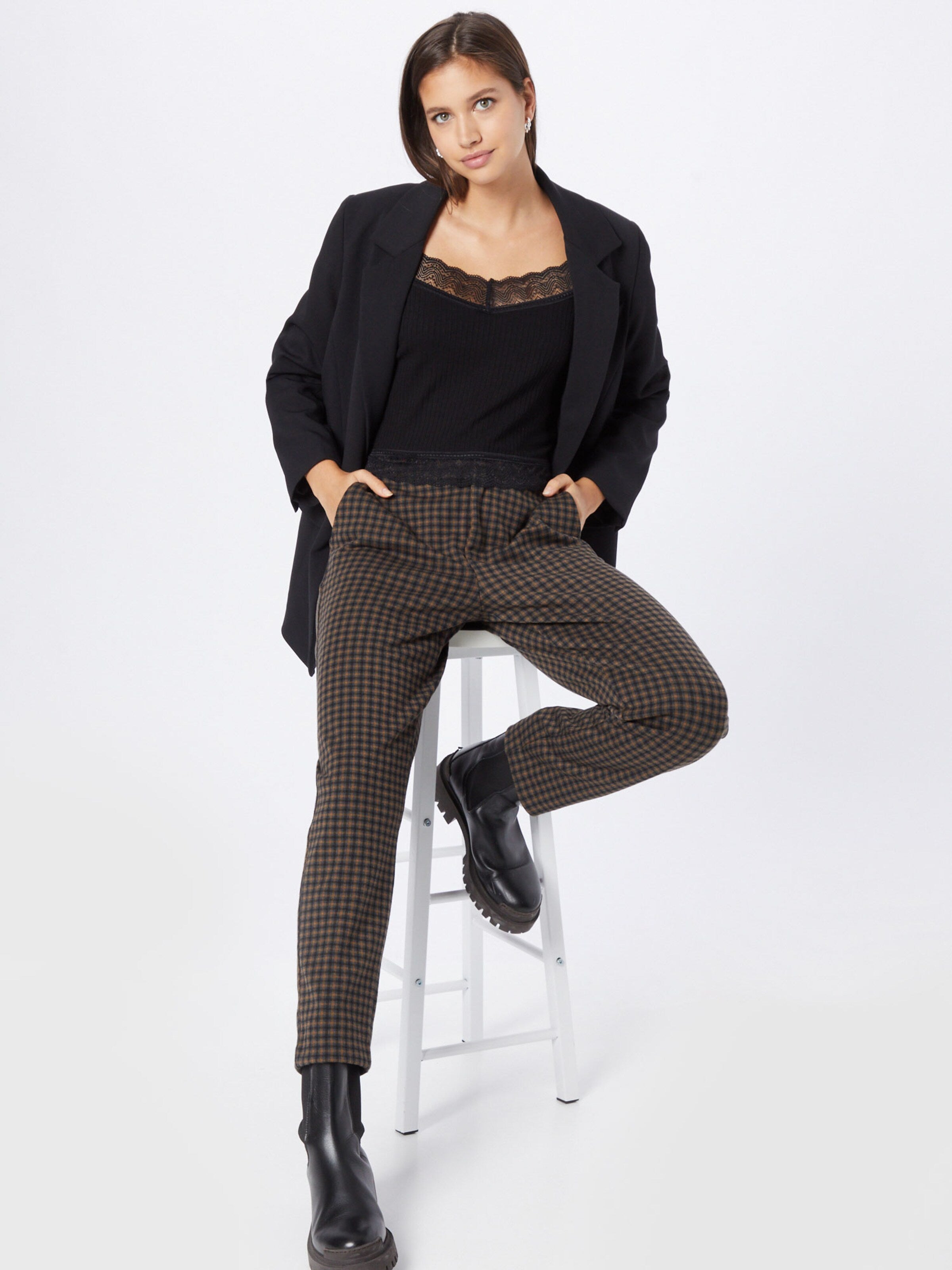 About You Kanten Tops Top Mariel Dames Zwart