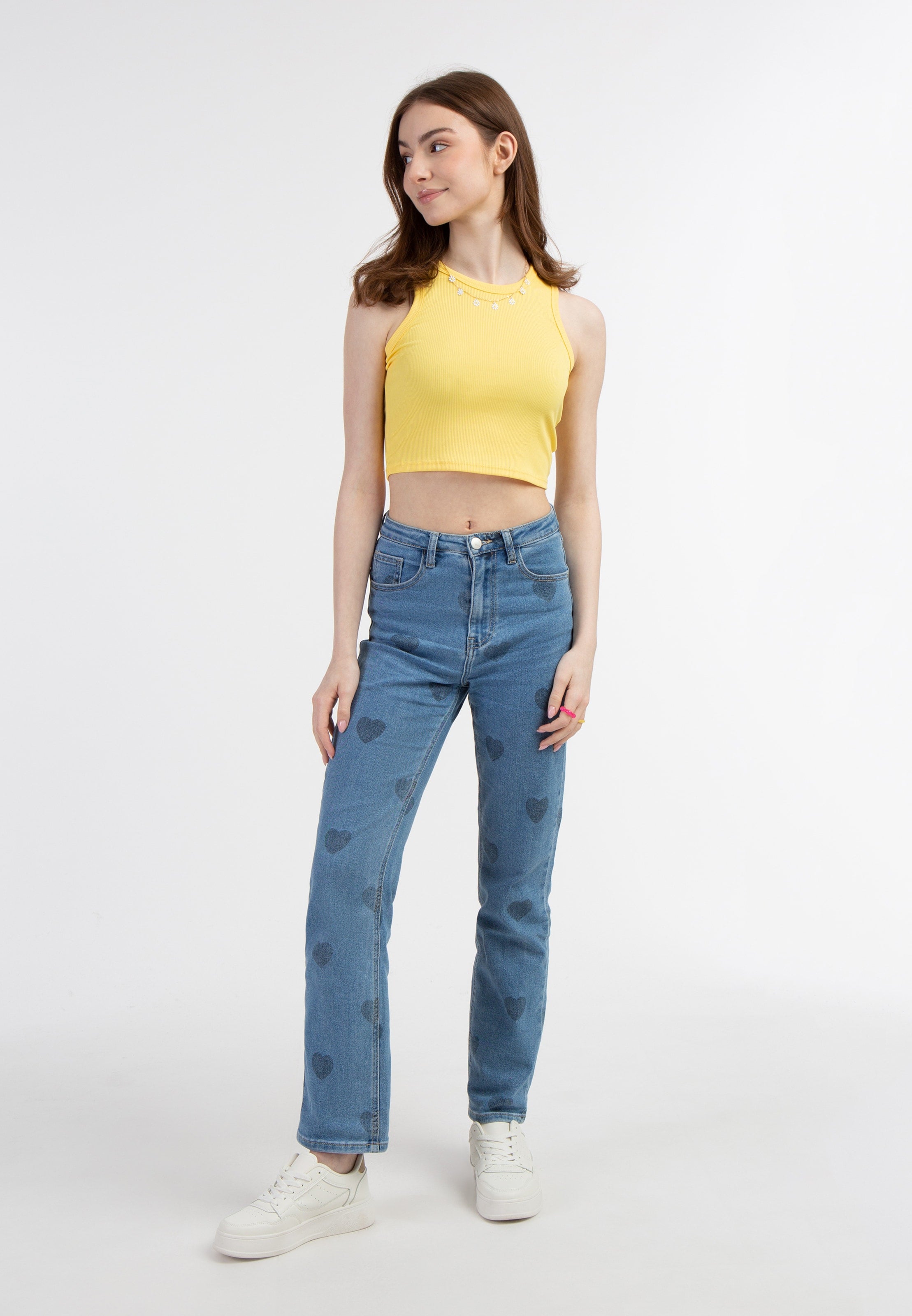 MyMO Tanktops Top Dames Lichtgeel