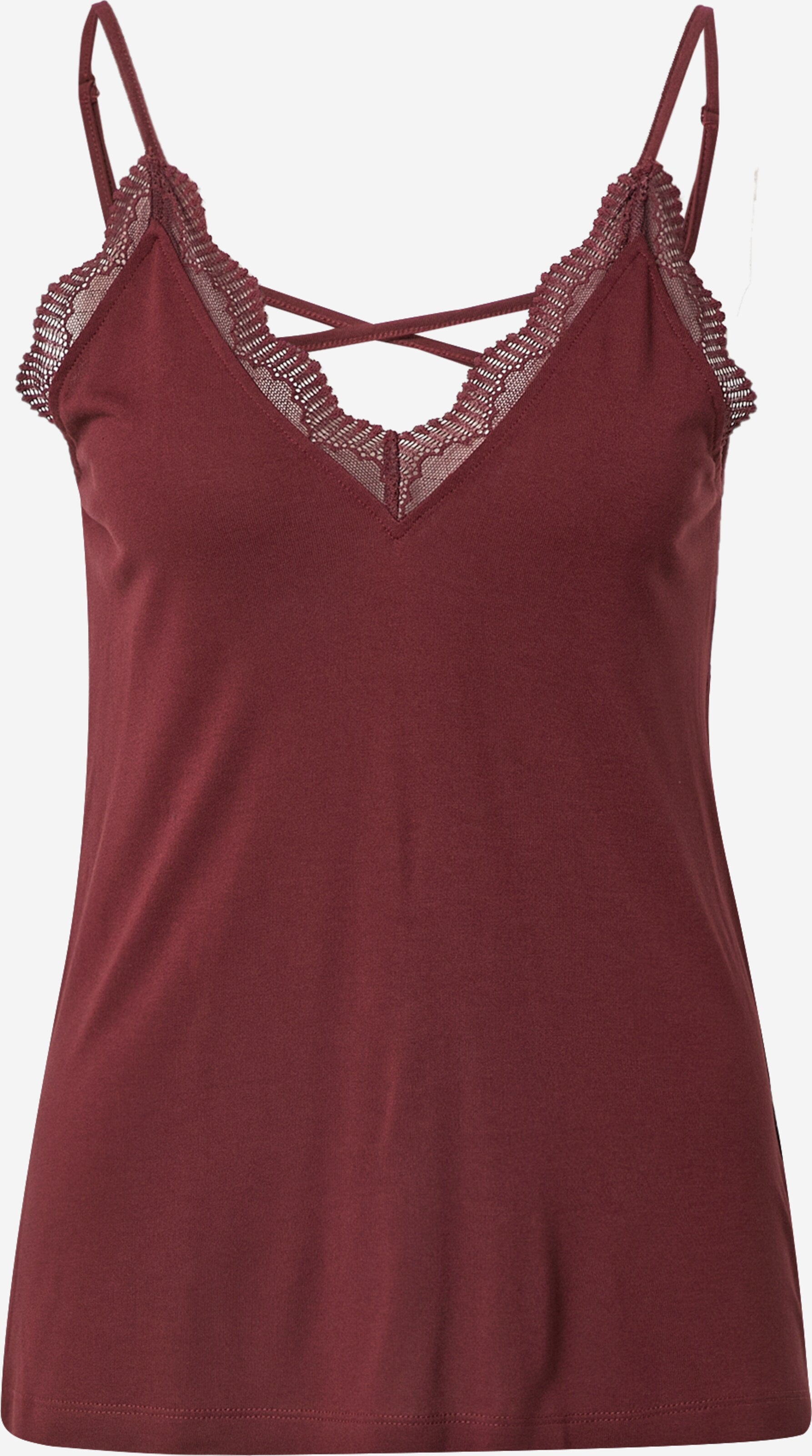 About You Kanten Tops Top Sharli Dames Bordeaux