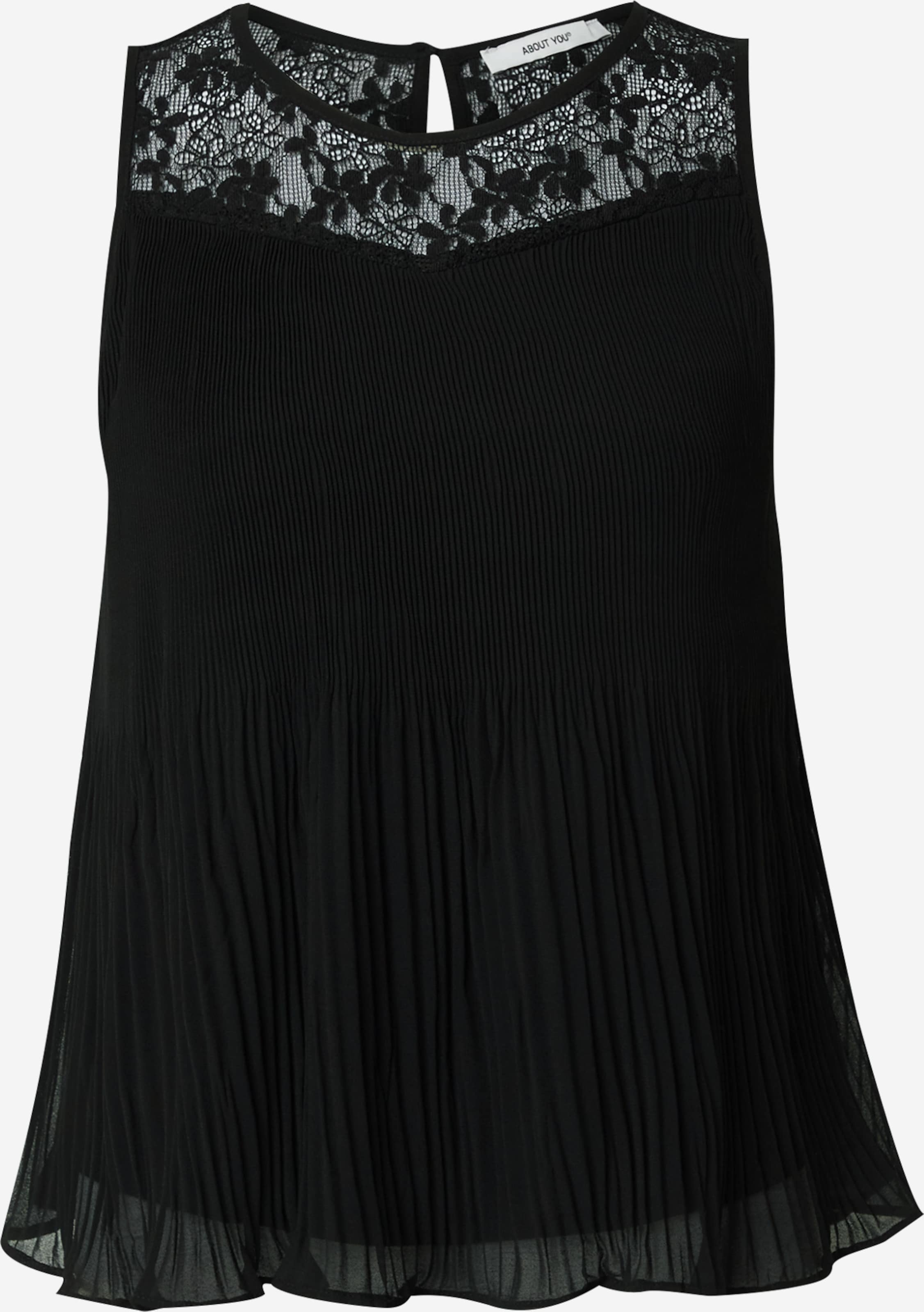 About You Kanten Tops Top Sybille Dames Zwart