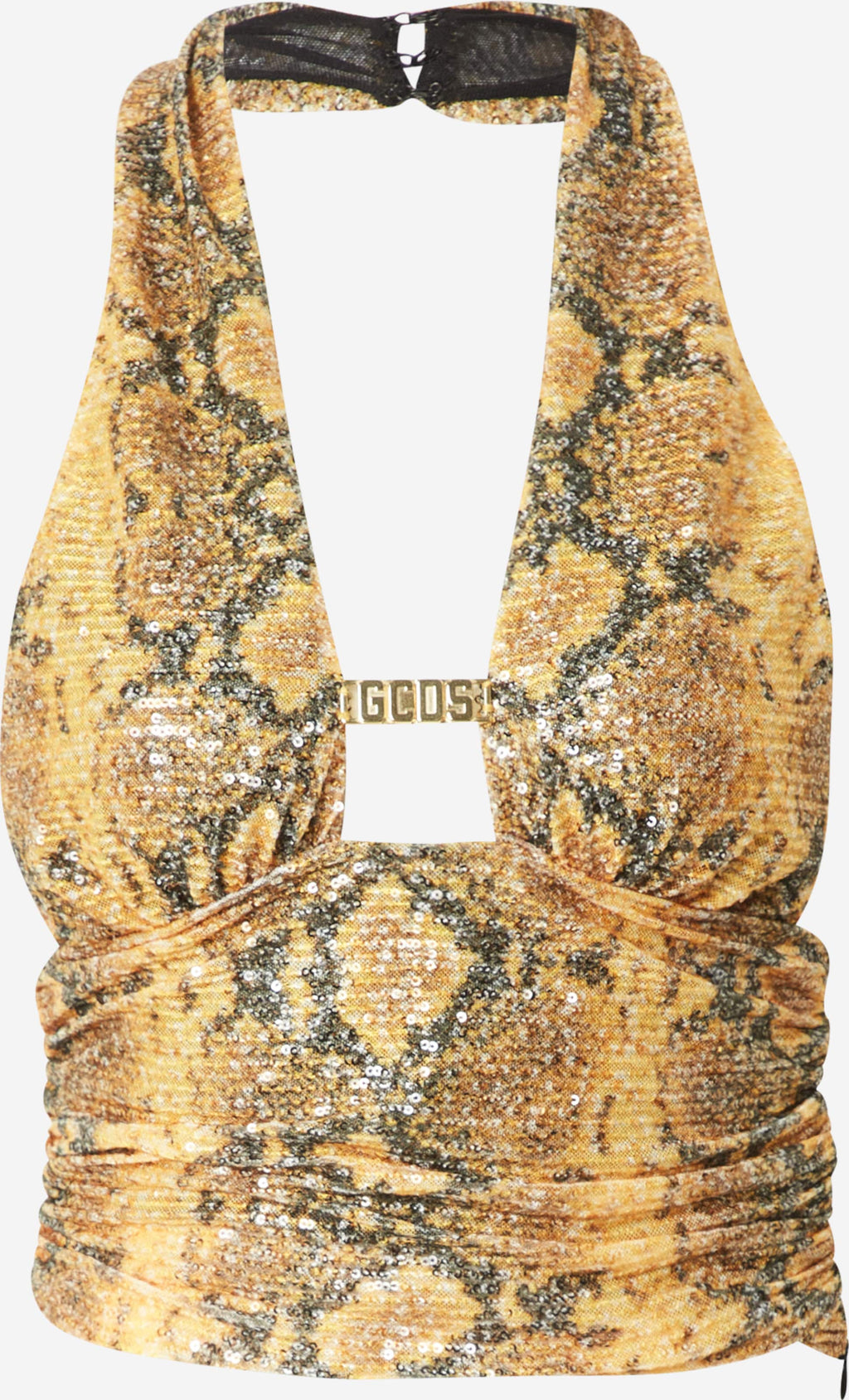 GCDS Crop Tops Top Dames Geel / Safraan