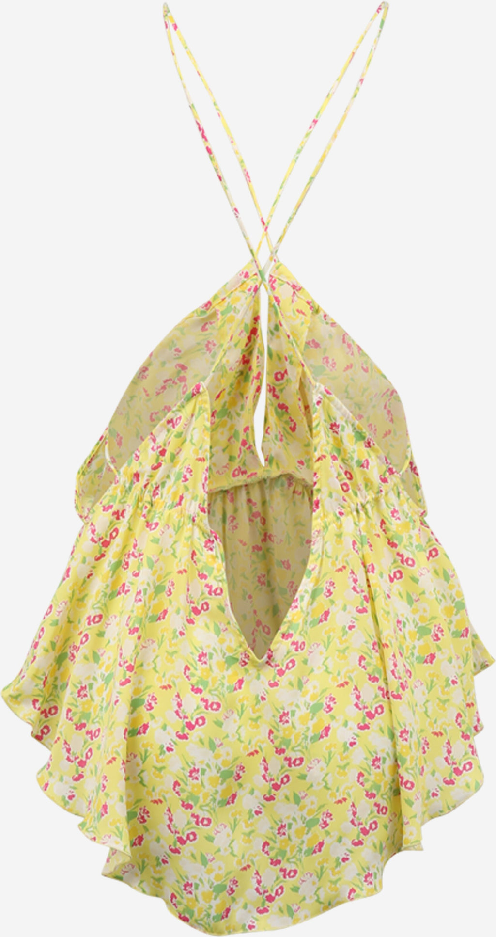 FREE PEOPLE Spaghetti Tops Top GARDENIA Dames Geel