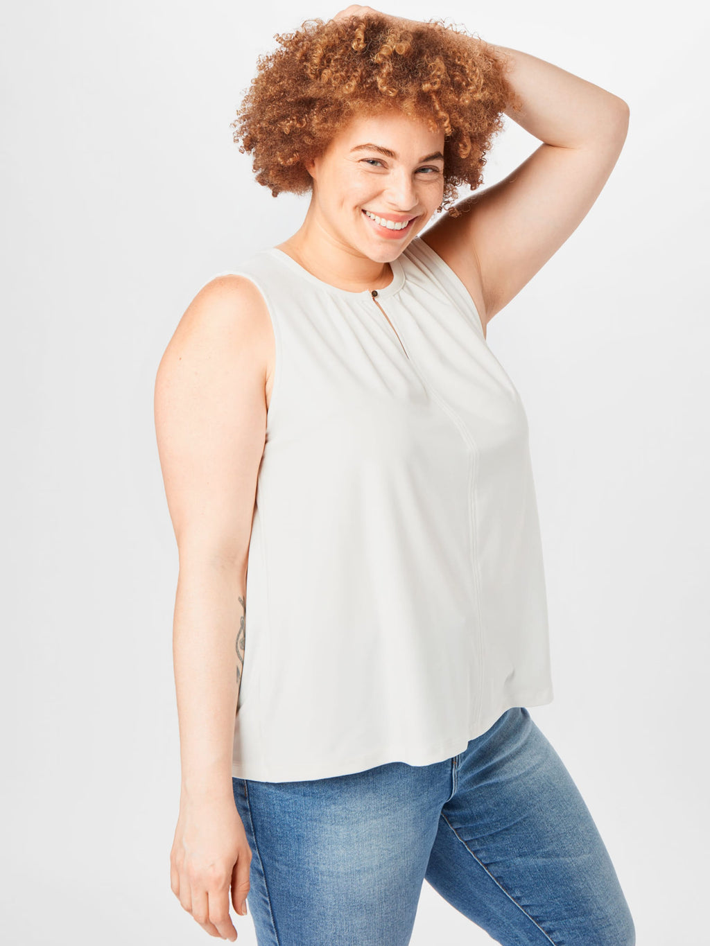 Vero Moda Curve Uitgaanstops Top MILLA Dames Wit