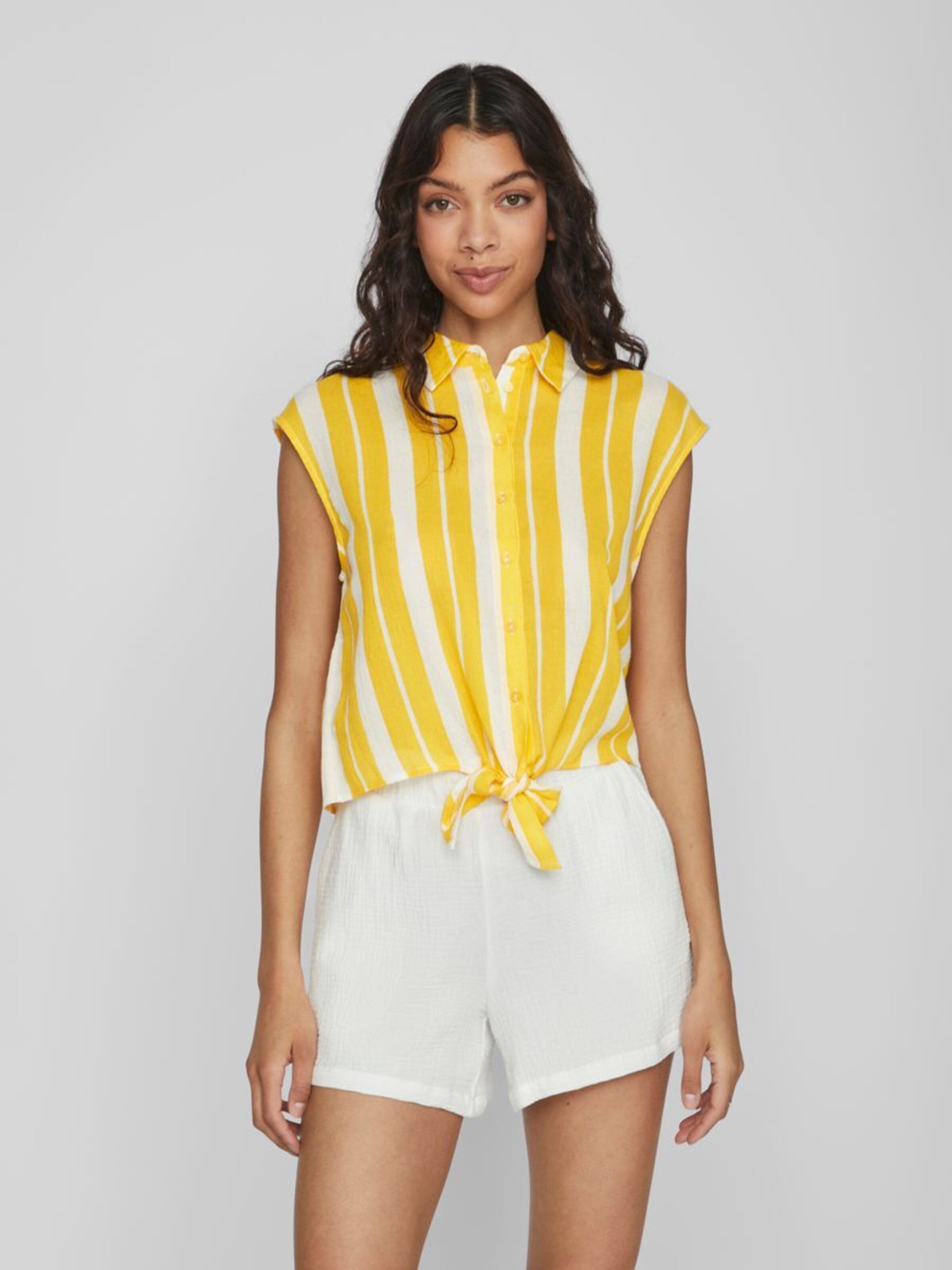 Vila Blouse Tops Blouse Dames Geel