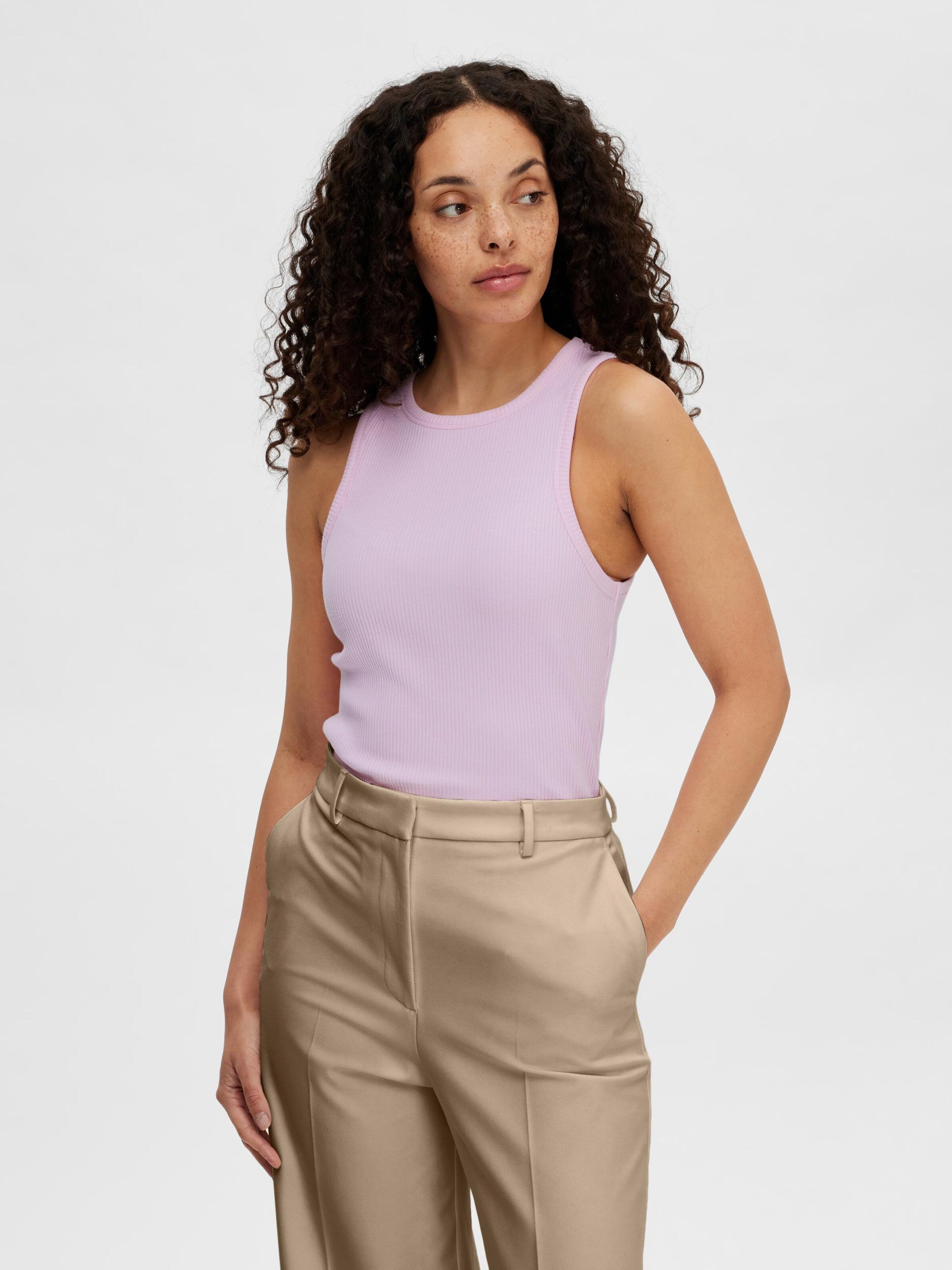 Selected Femme Tanktops Top Anna Dames Lichtlila