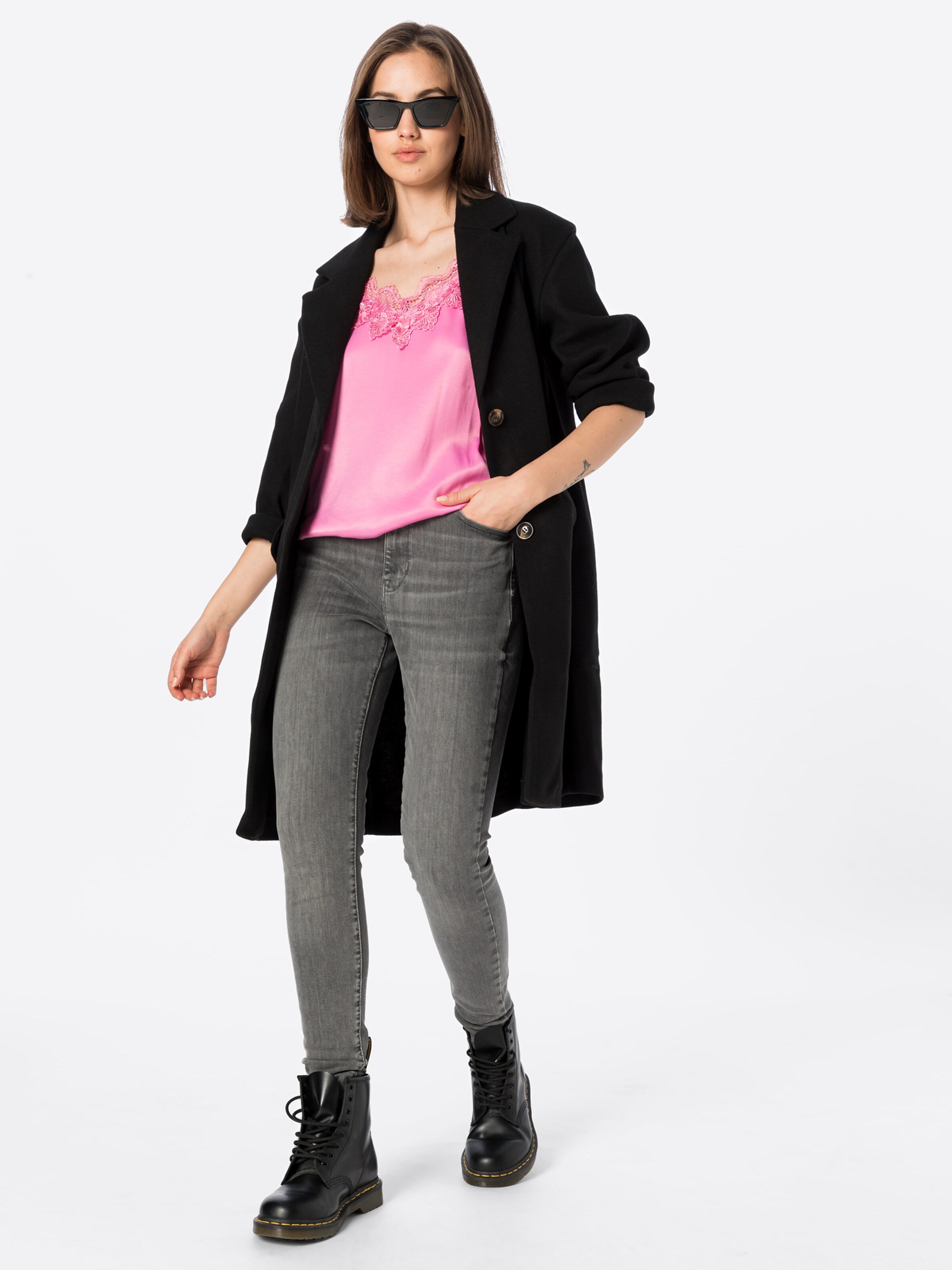 WAREHOUSE Kanten Tops Top Cami Dames Pink