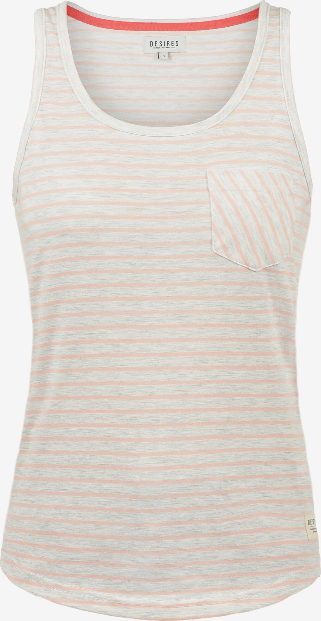 DESIRES Mouwloze Shirts Top Melanie Dames Parelwit